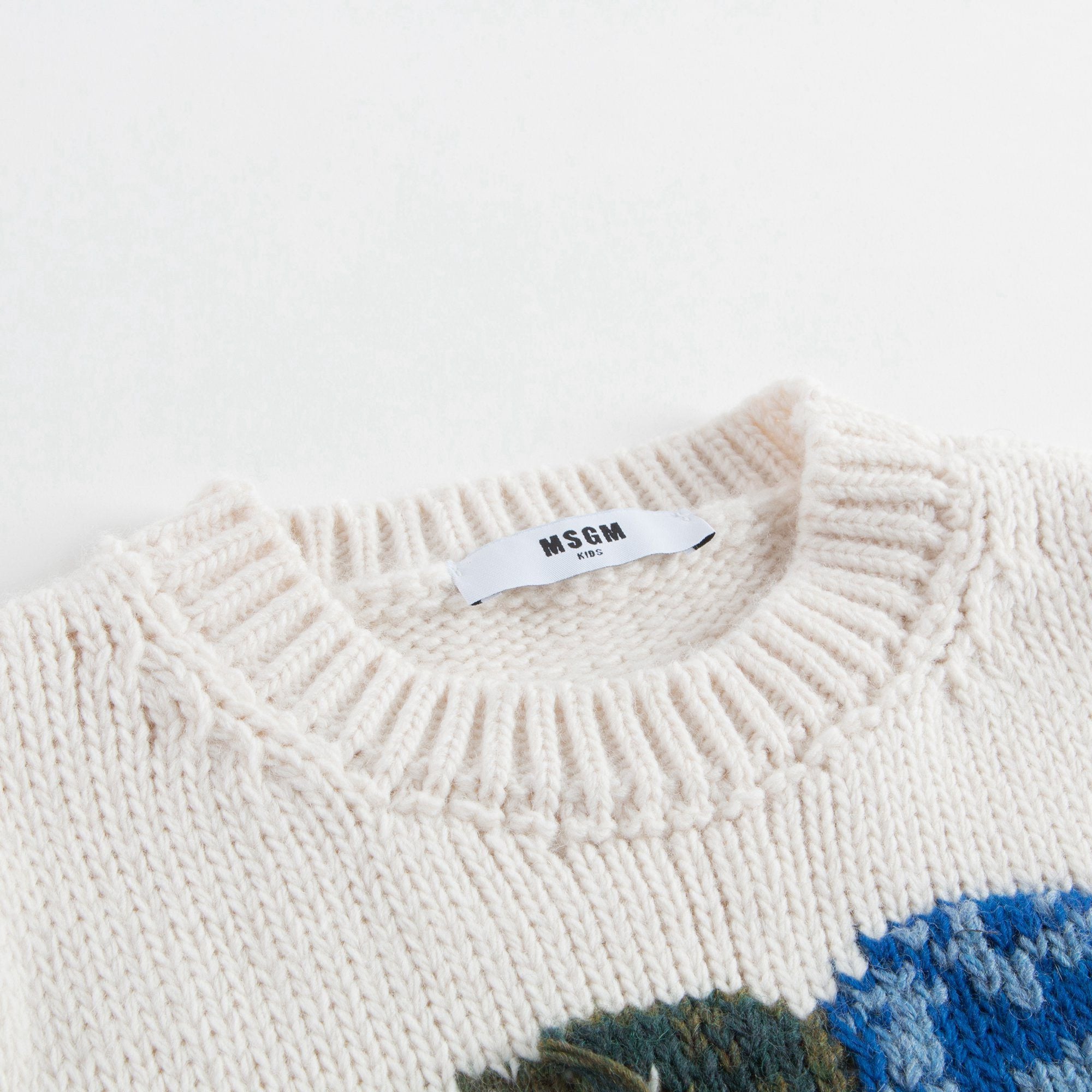 Girls Ivory Embroidered Sweater