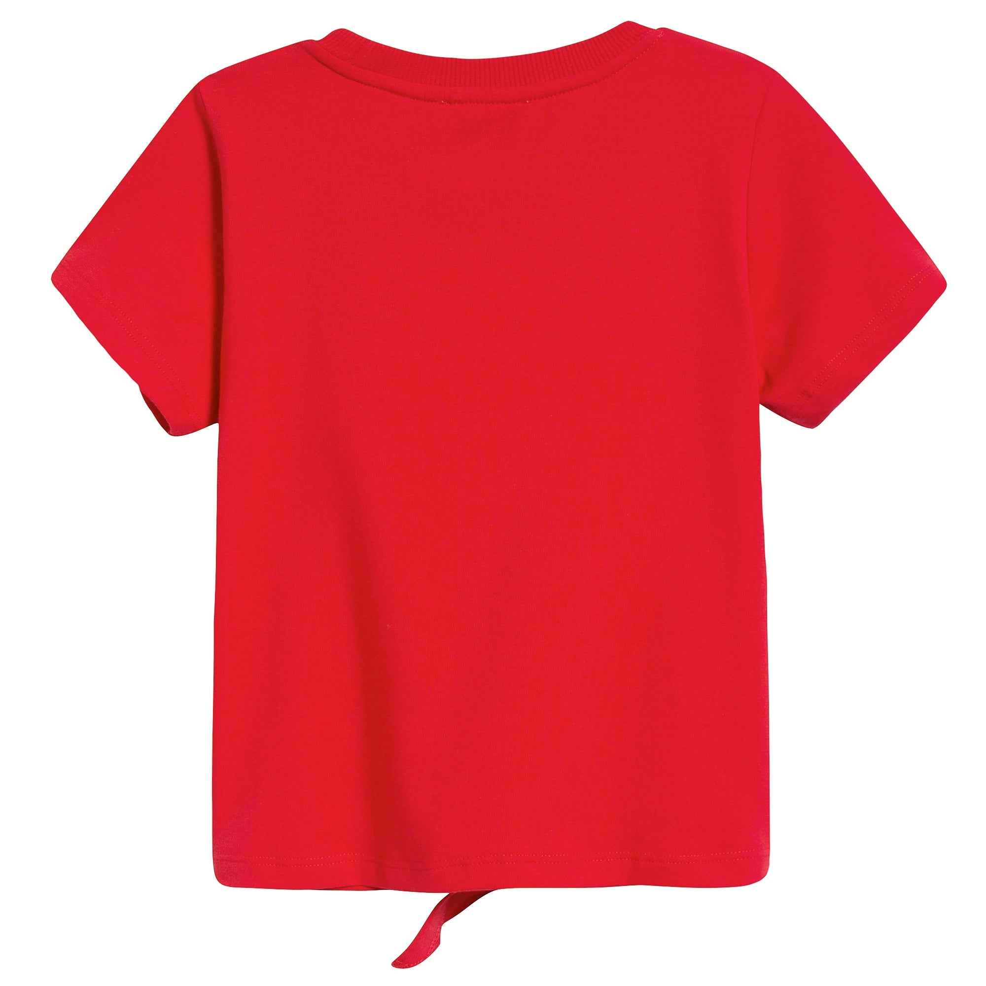 Girls Poppy Red Cotton T-shirt