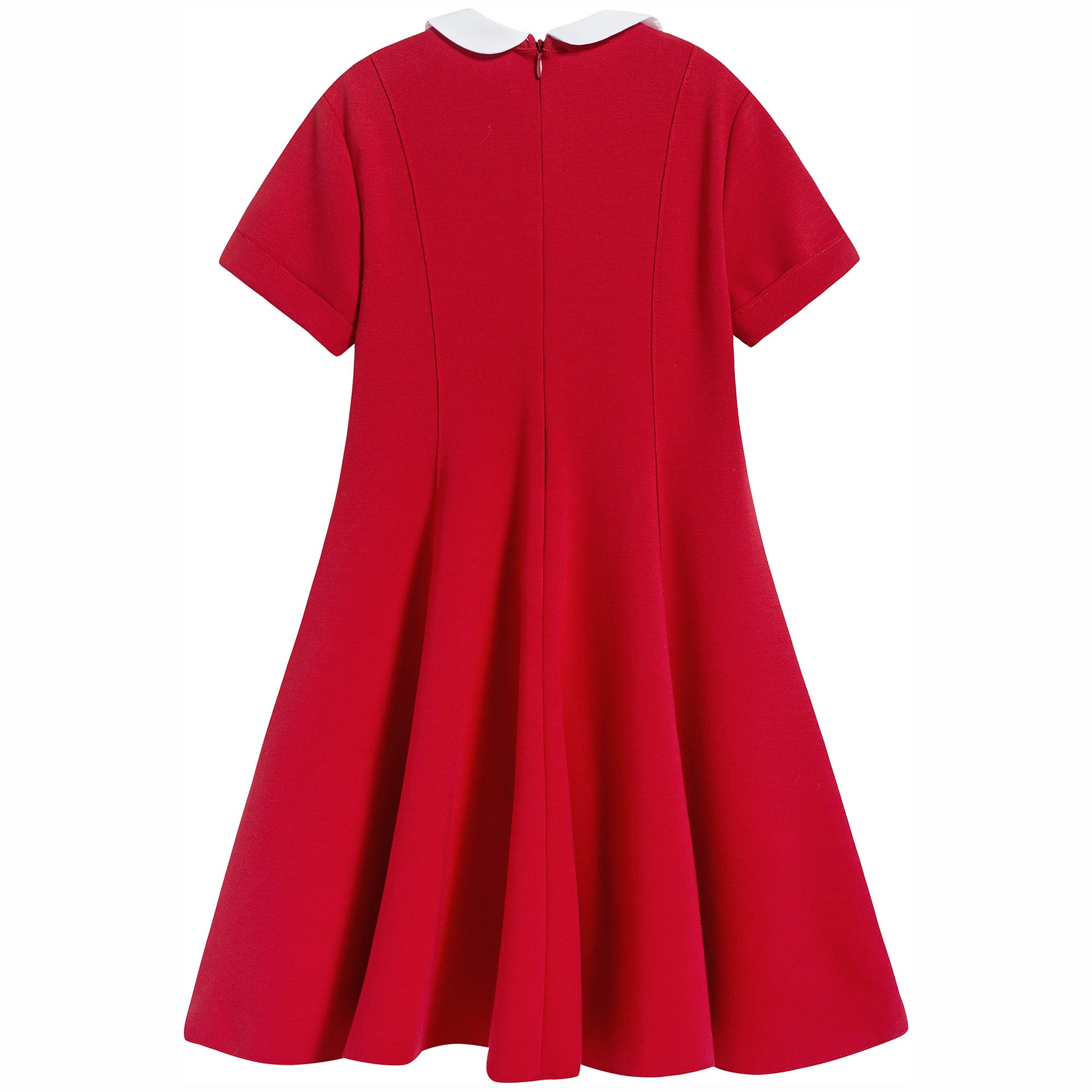 Girls Red Collar Detachable Dress