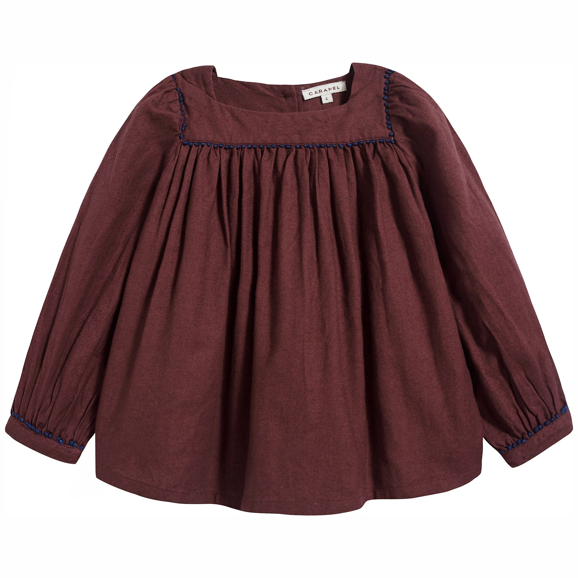 Girls Chocolate Cotton Blouse