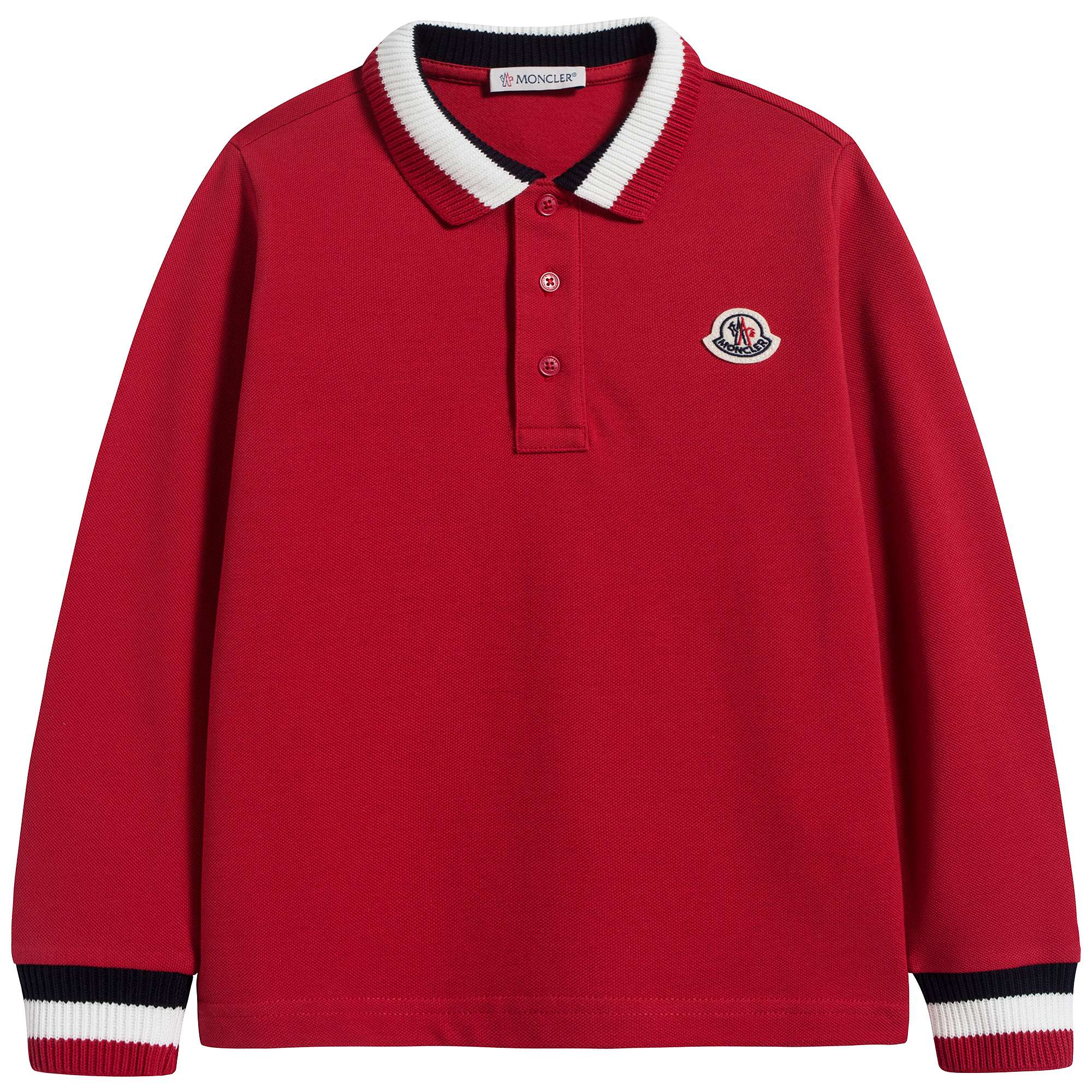 Boys Red Cotton Polo Shirt