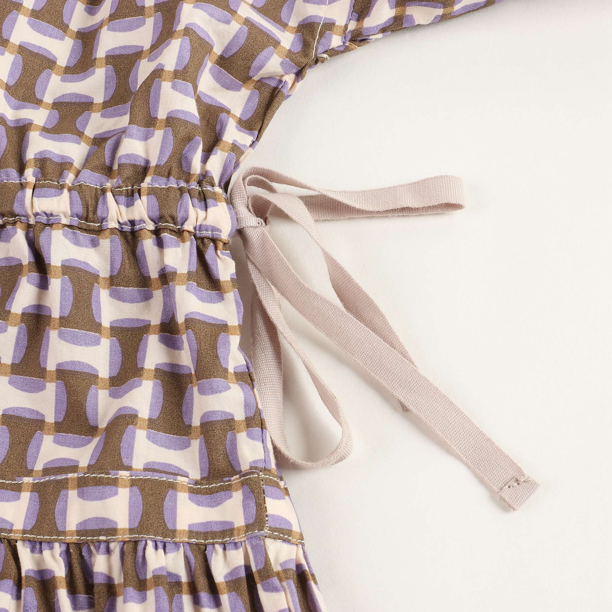 Girls Lilac Print Cotton Dress