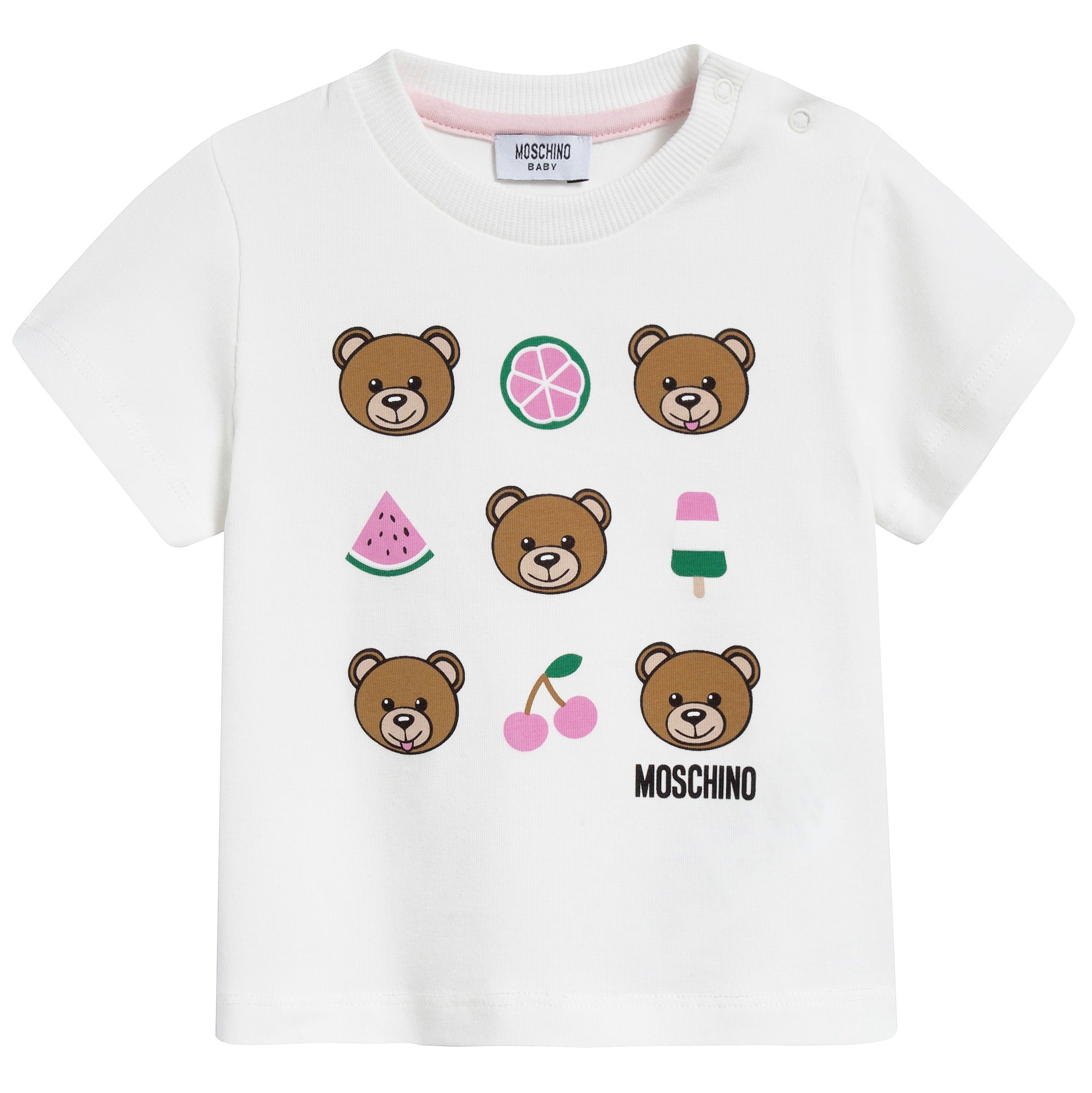 Baby Girls White & Sweet Rose Cotton Set