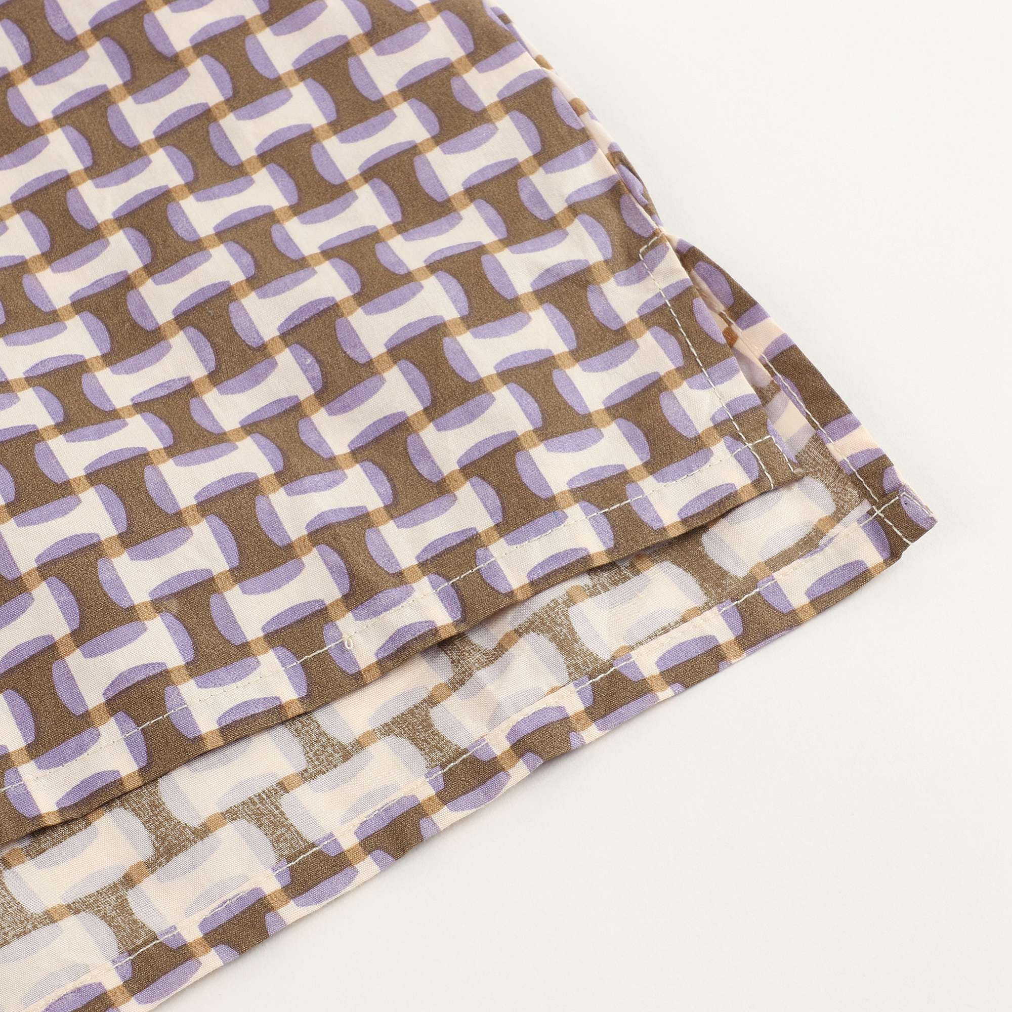 Girls Lilac Geo Print Cotton Top