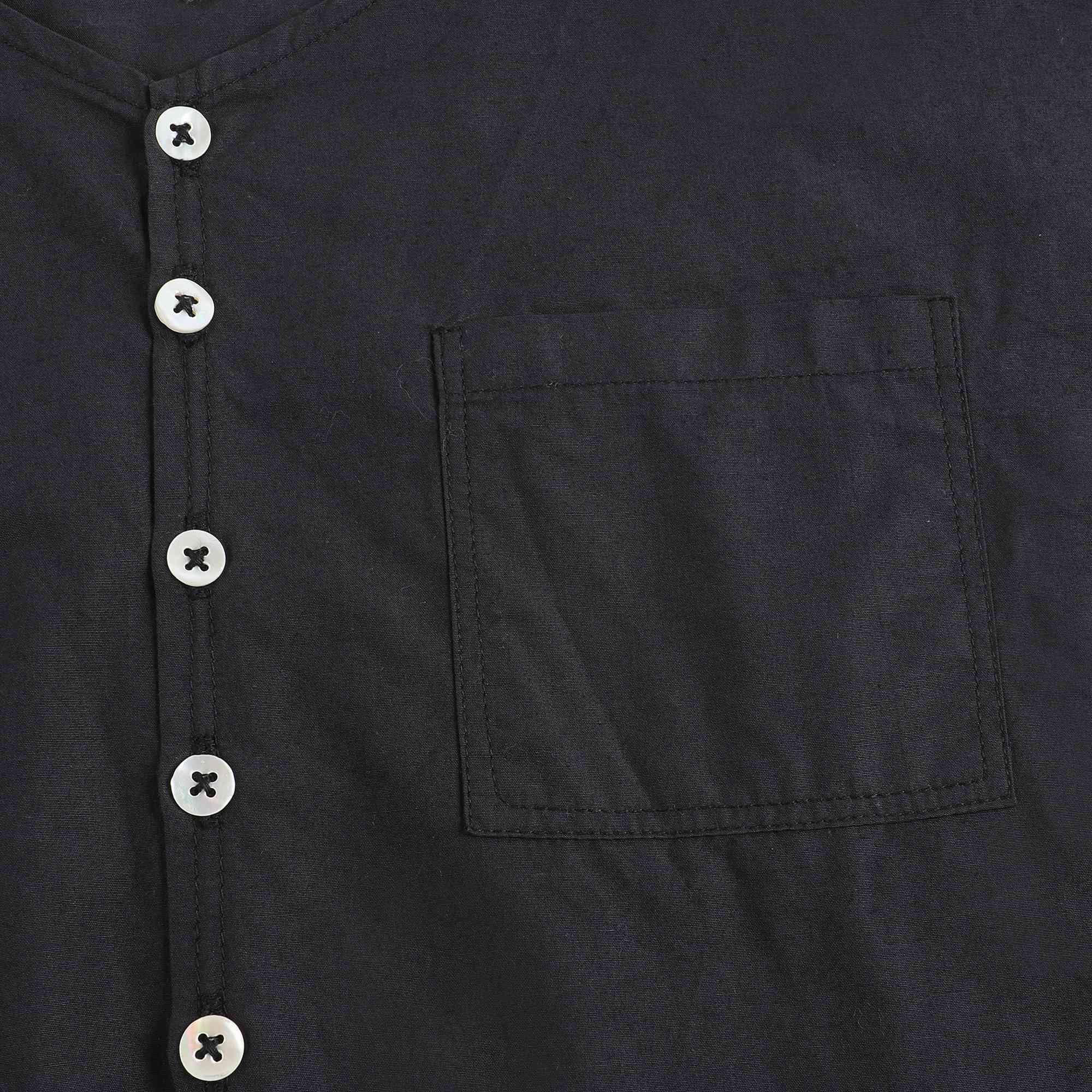 Boys Black Cotton T-shirt