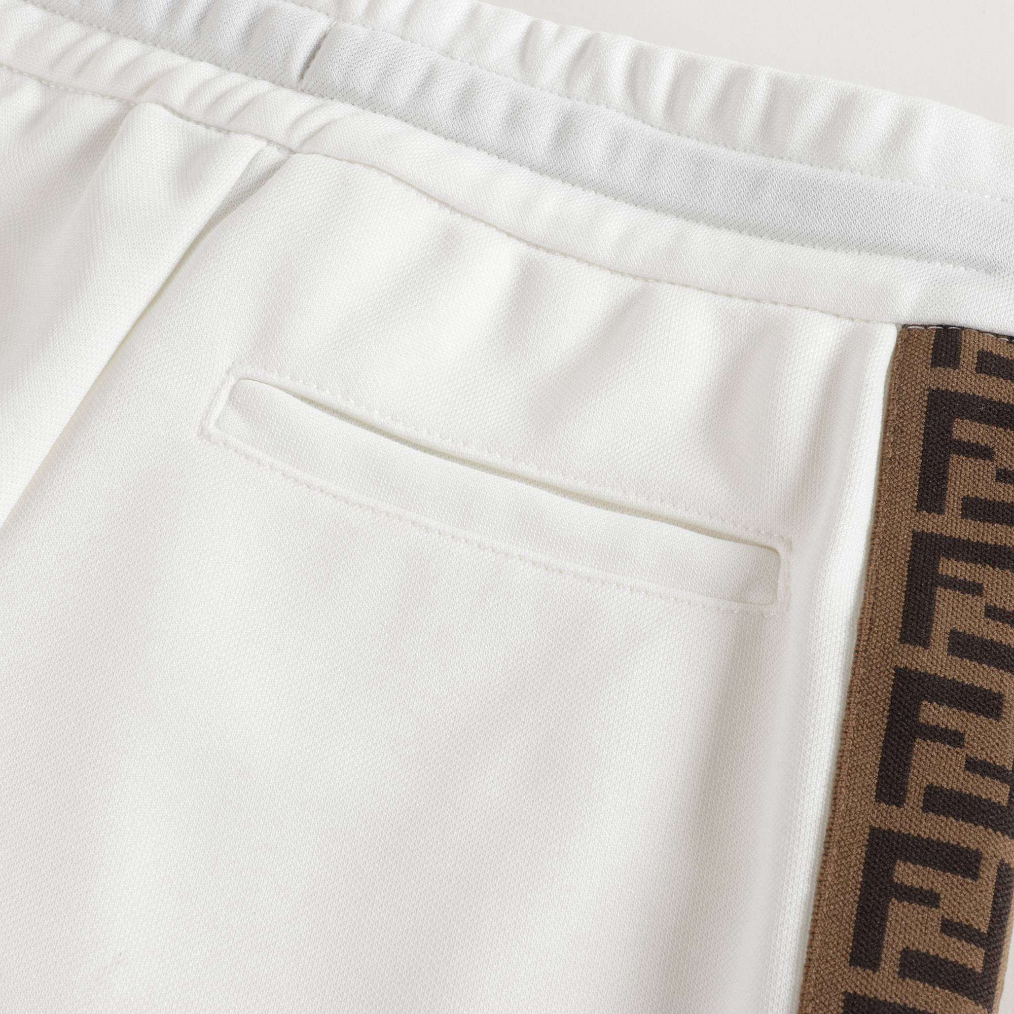 Boys White Logo Trousers