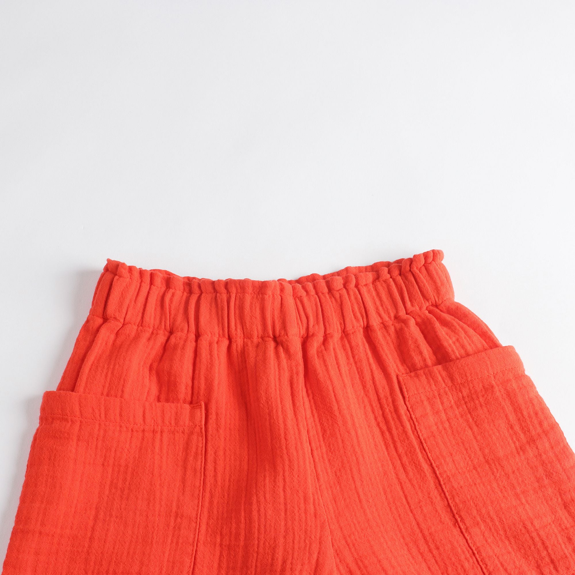 Girls Red Cotton Short