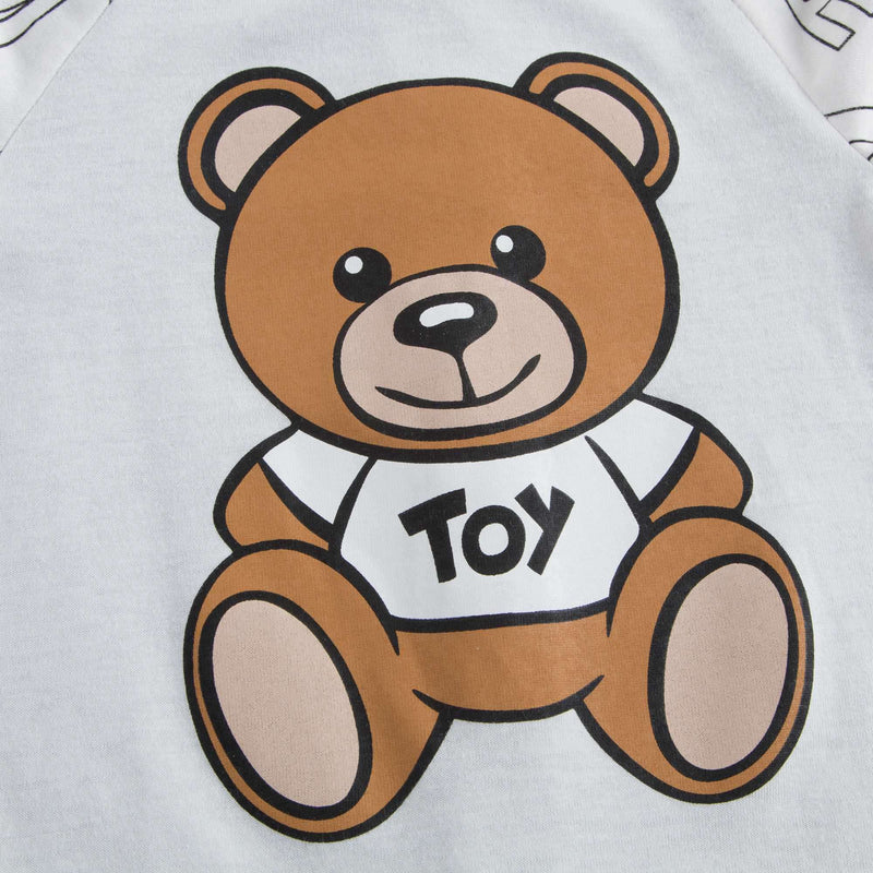 Baby White & Grey Toy Printed Babygrow 3 Piece Set