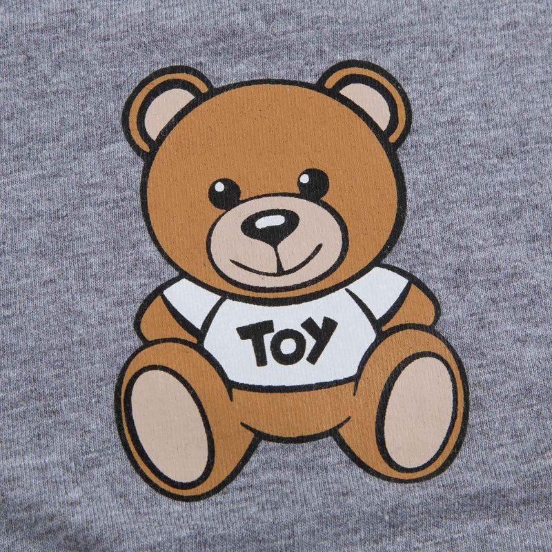 Baby White & Grey Toy Printed Babygrow 3 Piece Set