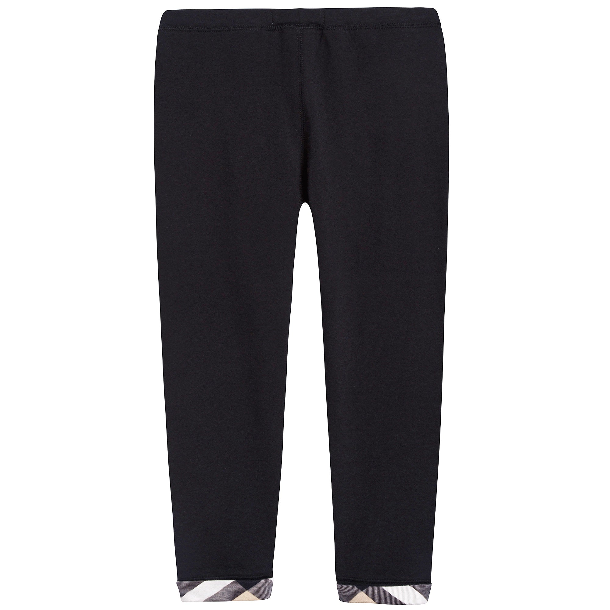 Girls Black Cotton Leggings