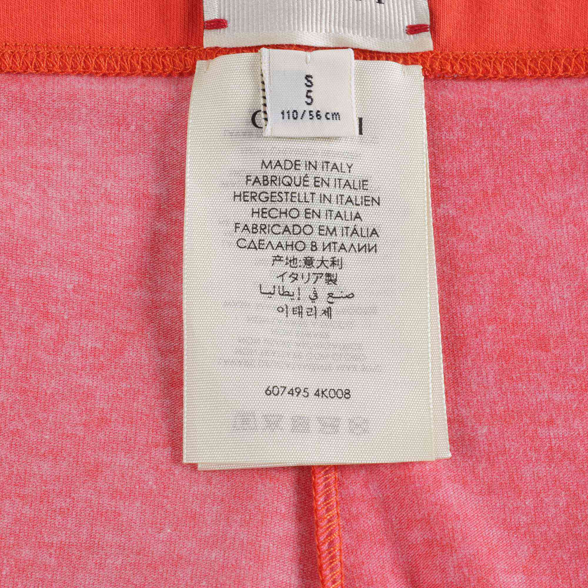 Girls Red GG Cotton Leggings