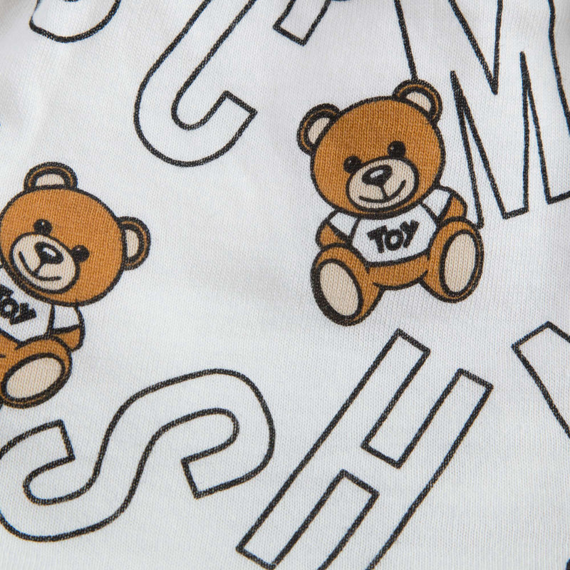 Baby White & Grey Toy Printed Babygrow 3 Piece Set