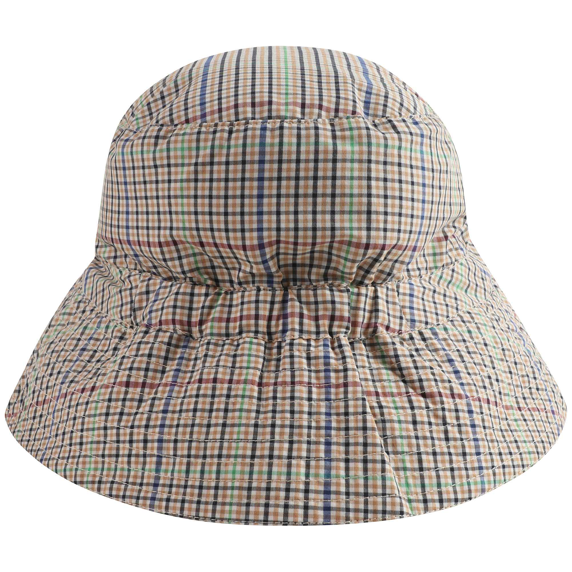 Girls & Boys Beige Check Hat