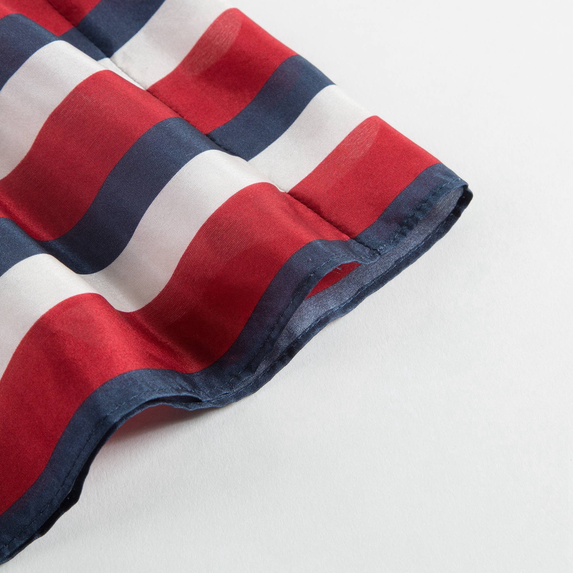 Girls Red & Blue Silk Dress