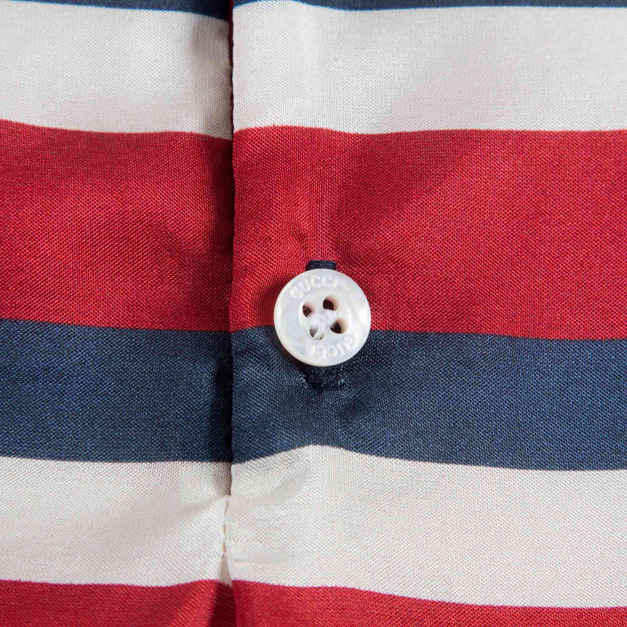 Girls Red & Blue Silk Dress