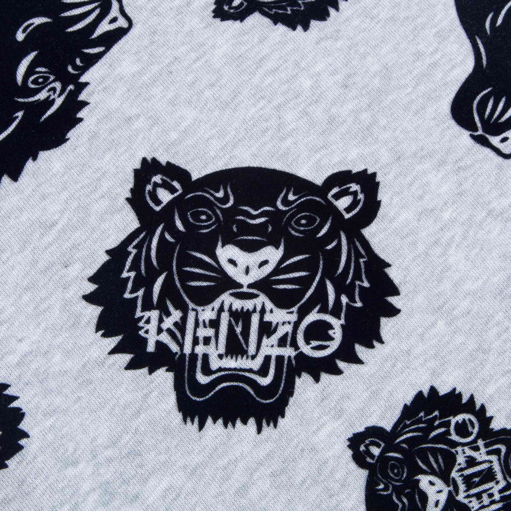 Girls Marl Grey Tiger Printed Cotton Sweatshirt