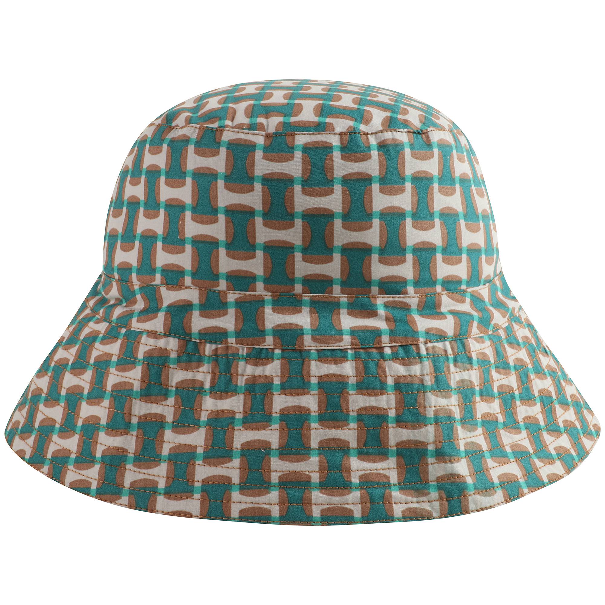 Girls & Boys Green Printed Cotton Hat