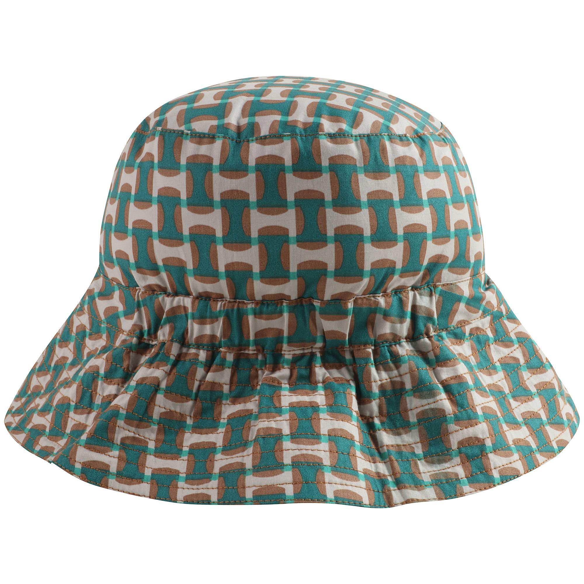 Girls & Boys Green Printed Cotton Hat
