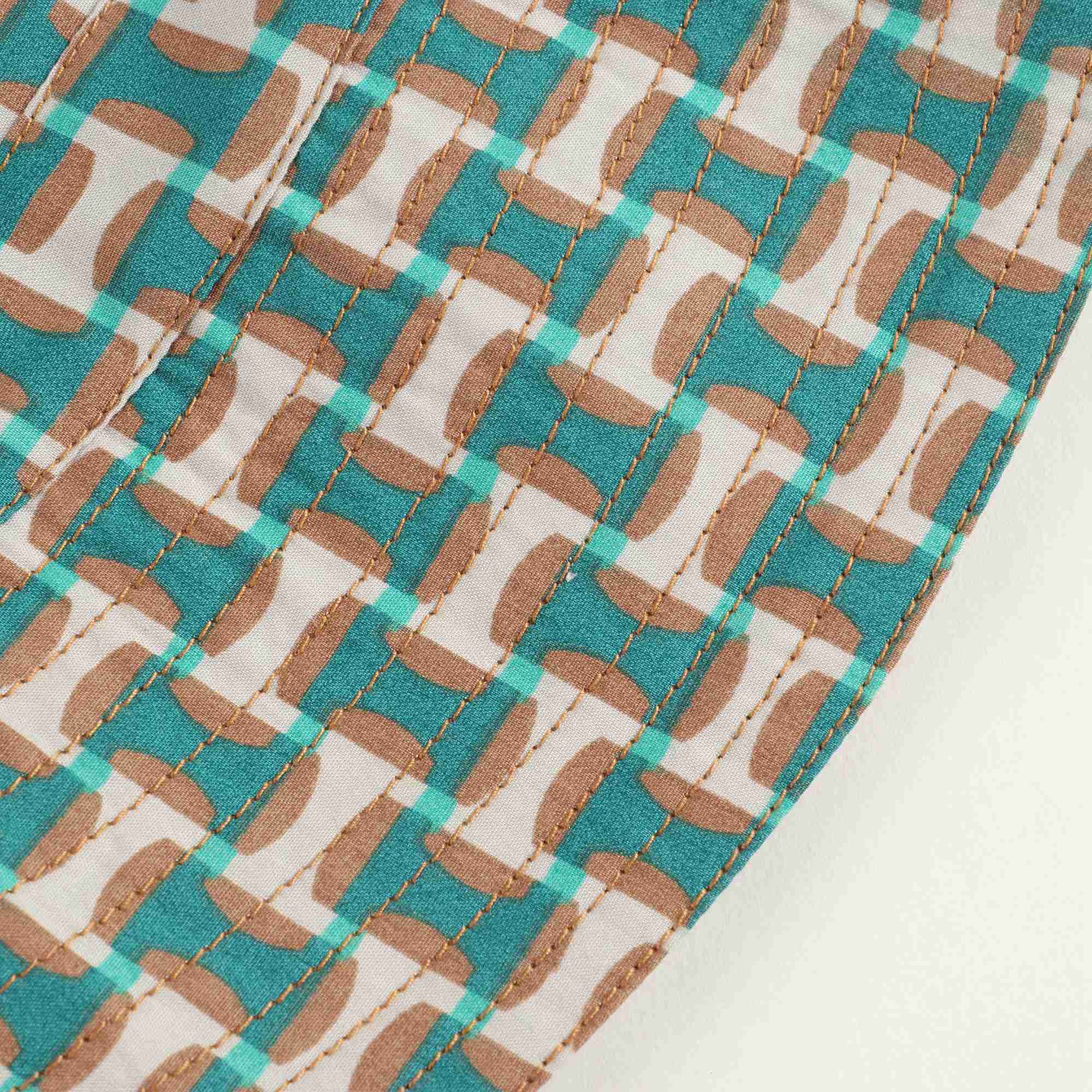 Girls & Boys Green Printed Cotton Hat