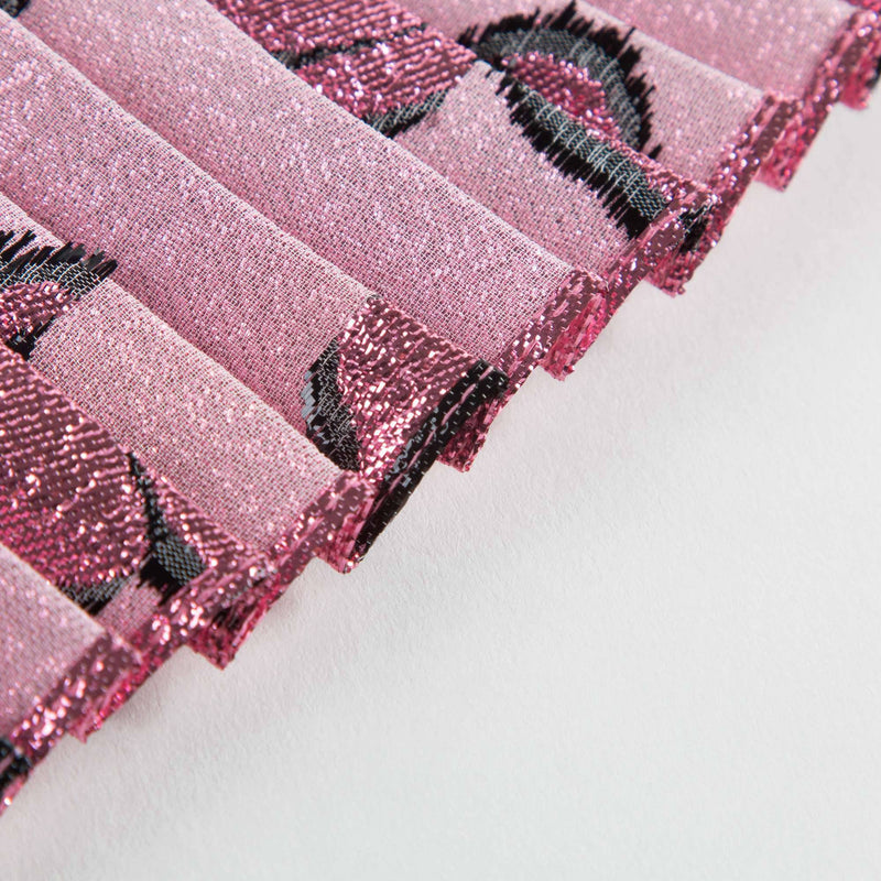 Girls Pink Silk Lurex Skirt