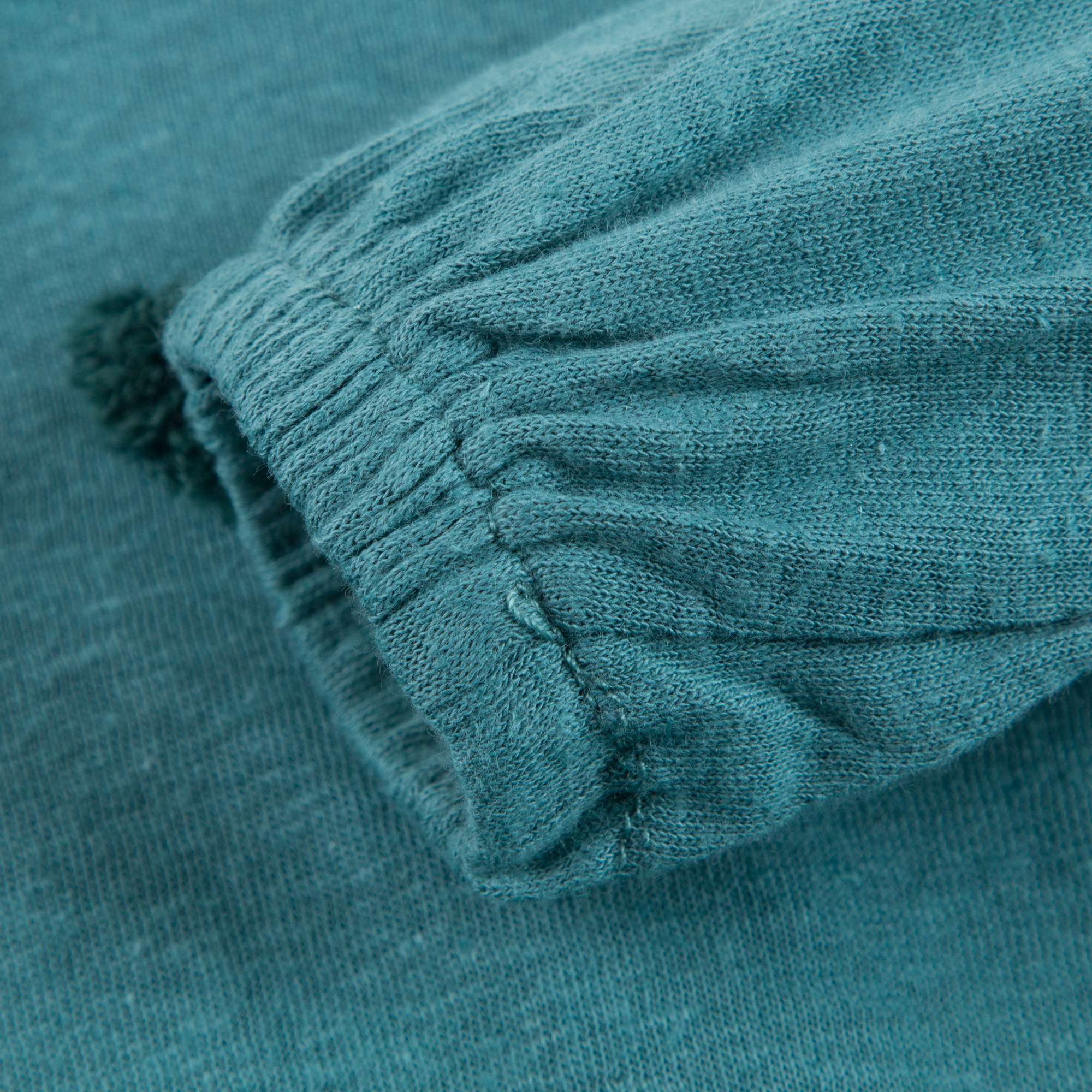 Girls Peacock Blue Cotton T-shirt