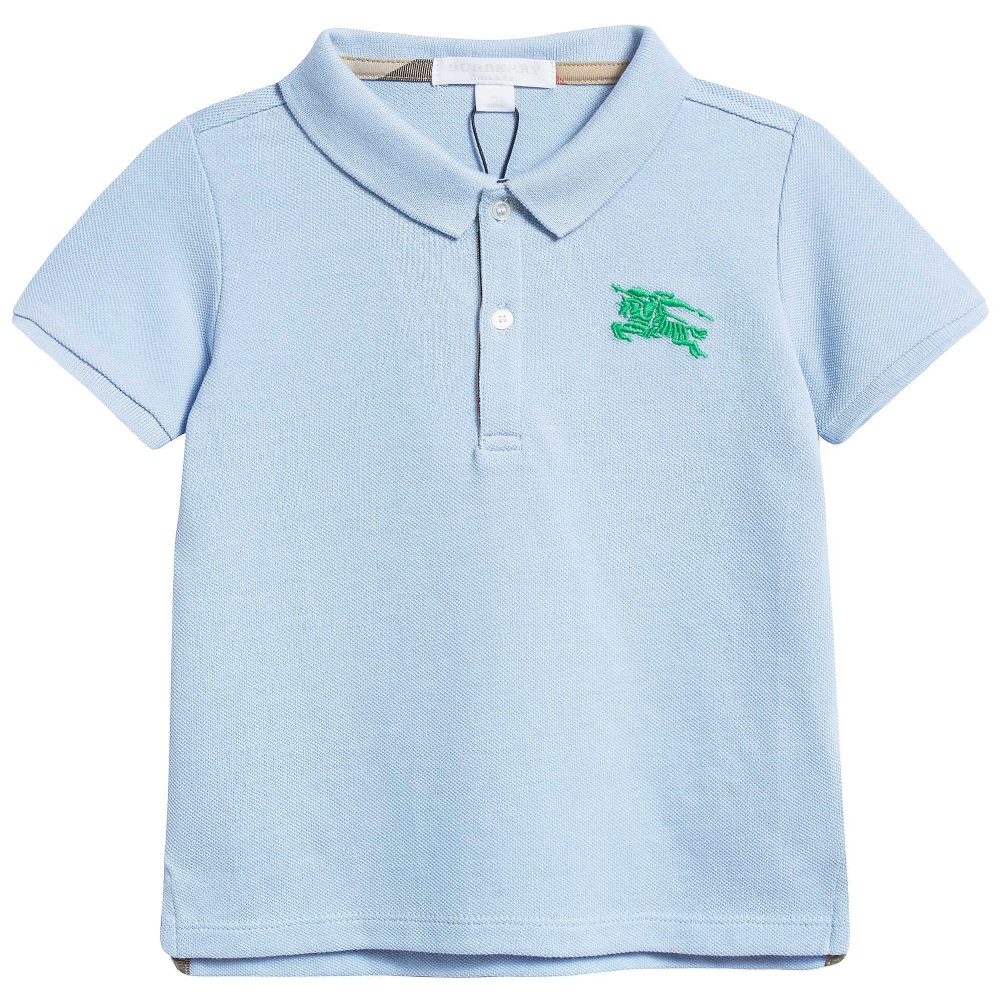 Baby Boys Sky Blue Cotton Polo Shirt