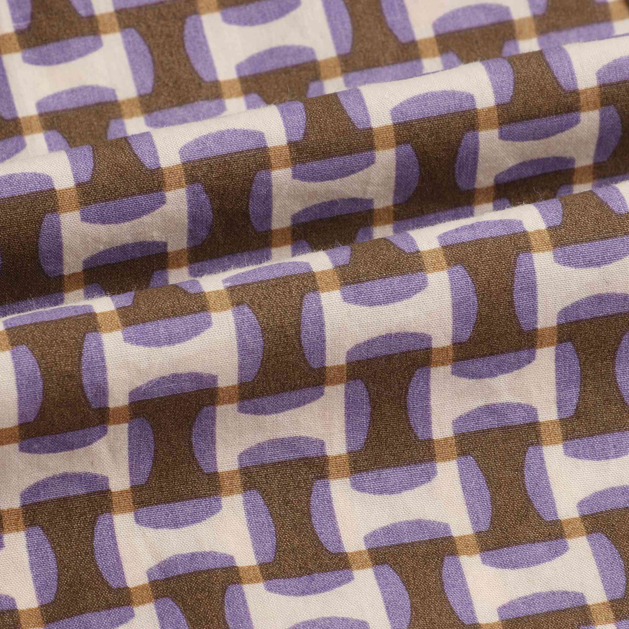 Baby Lilac Geo Print Cotton Shorts