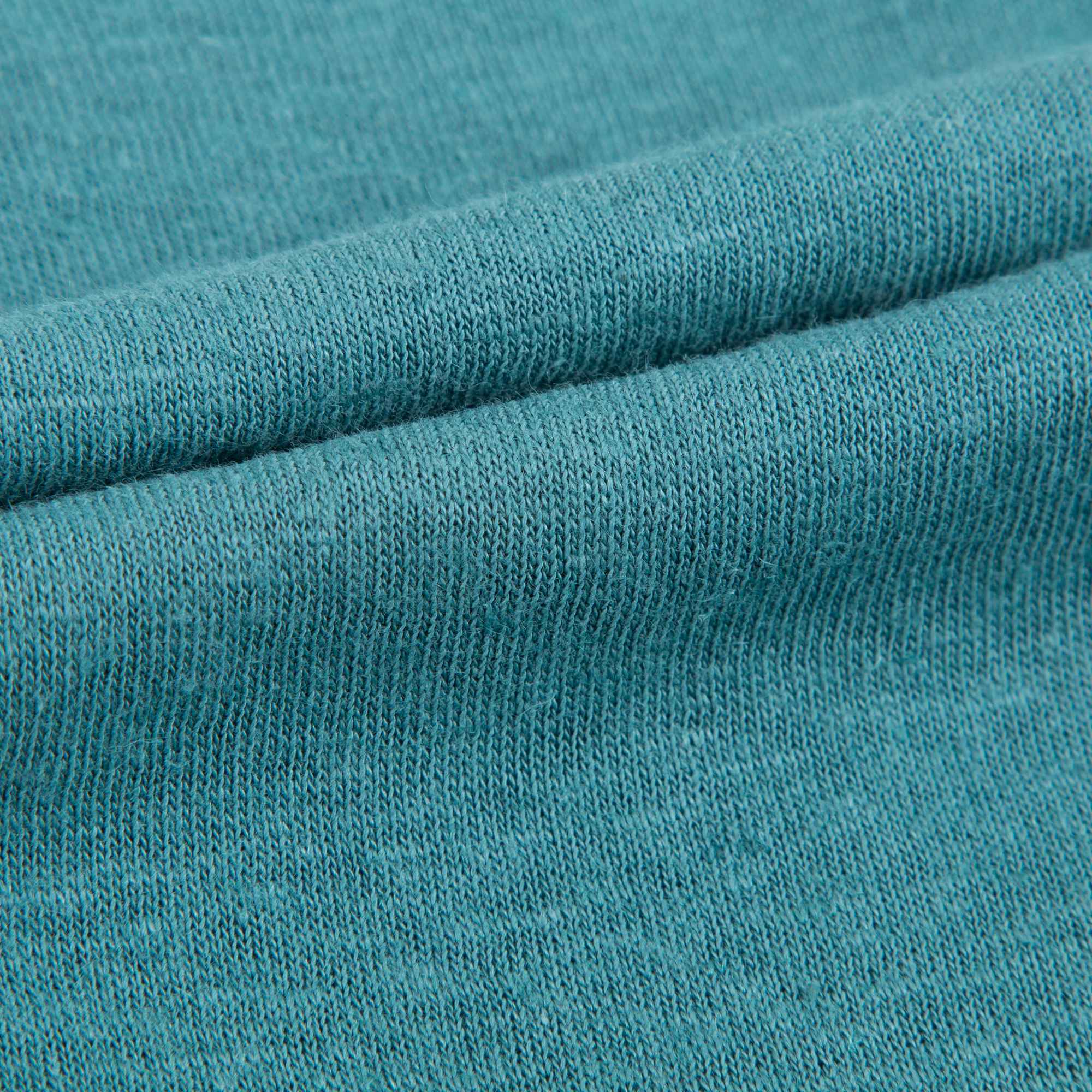 Girls Peacock Blue Cotton T-shirt