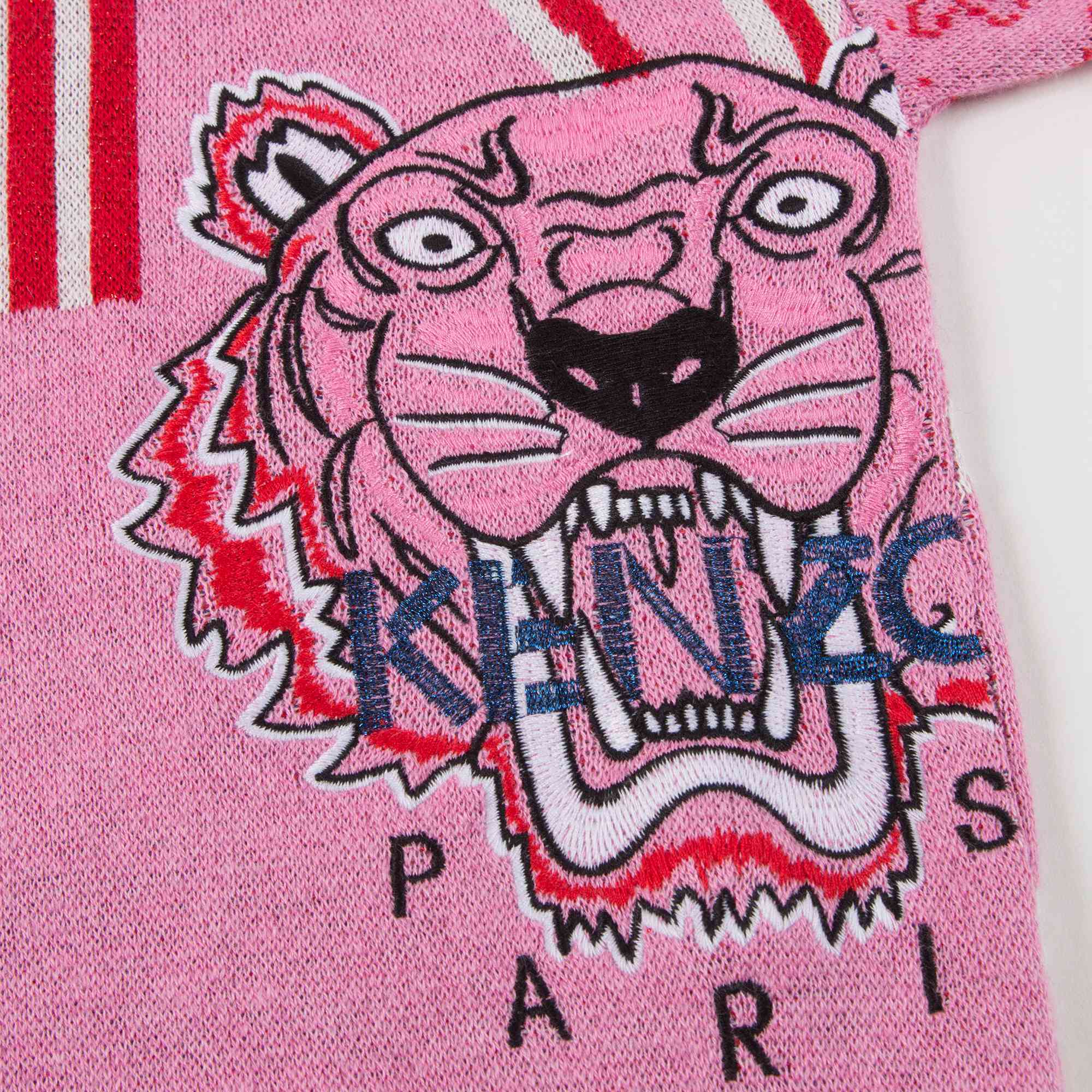 Girls  Pink Tiger Printed Dress