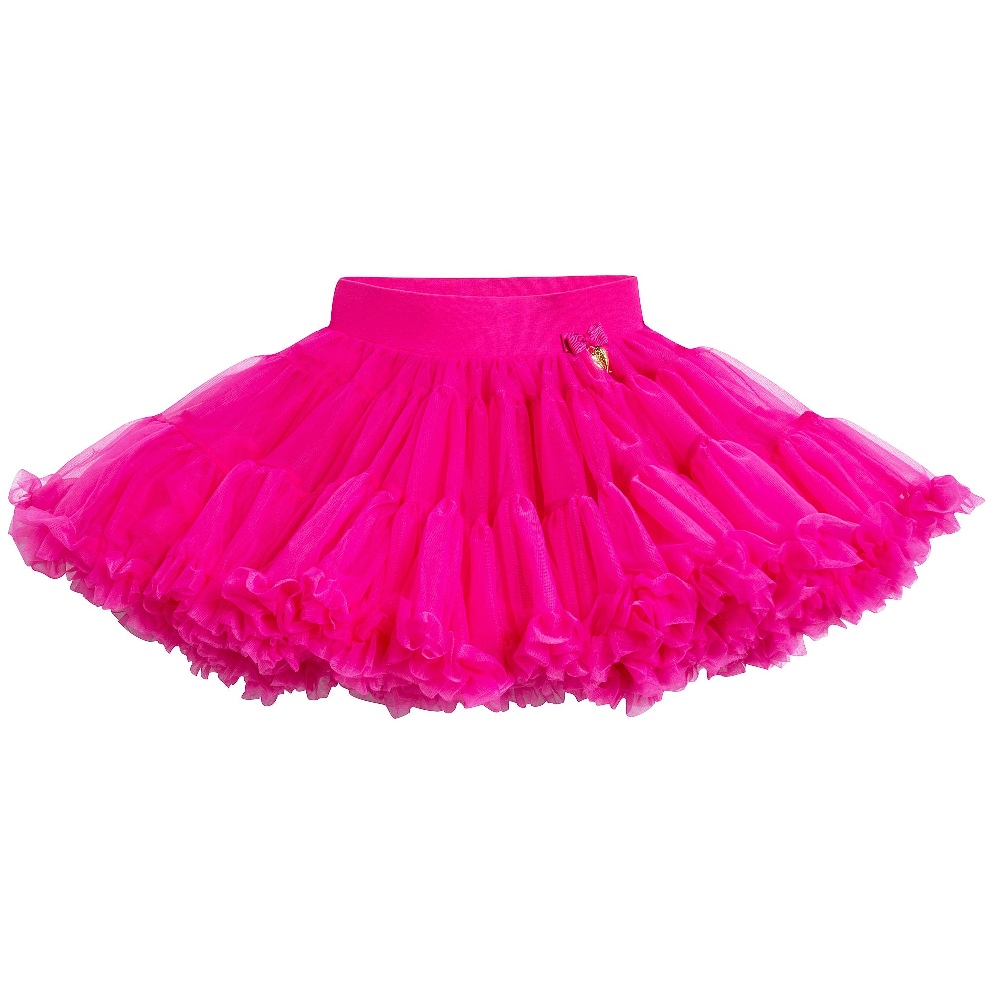 Girls Fuchsia Nylon Knitted Skirt