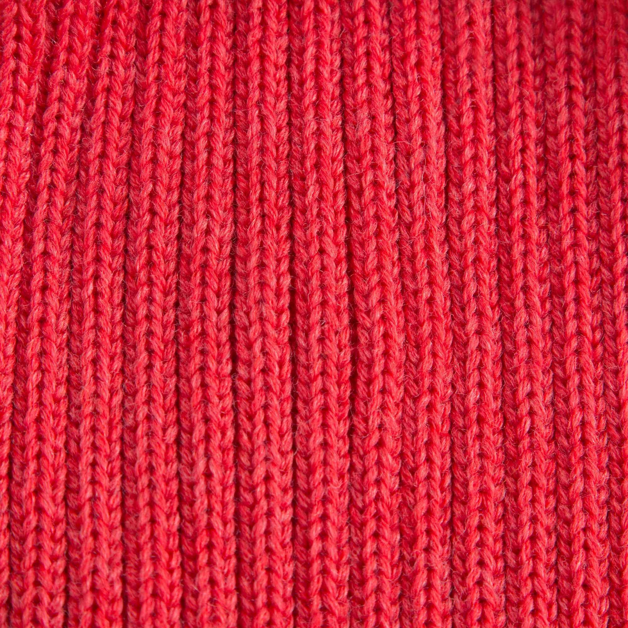 Girls Pink Knitted Hat With Fur Pom-Pom Trim