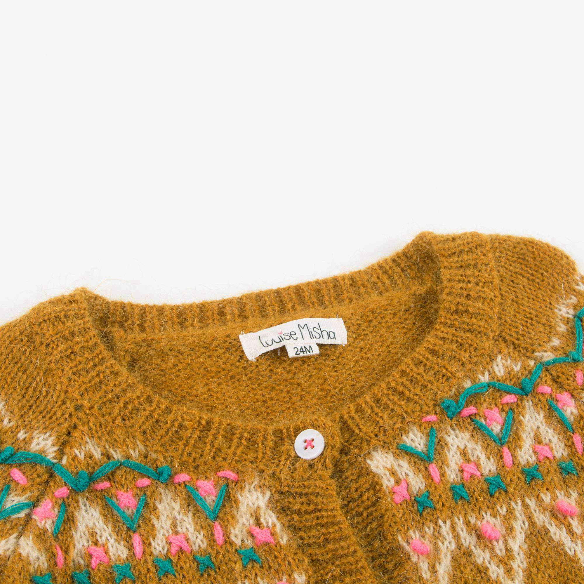 Girls Yellow "Berbere" Cardigan