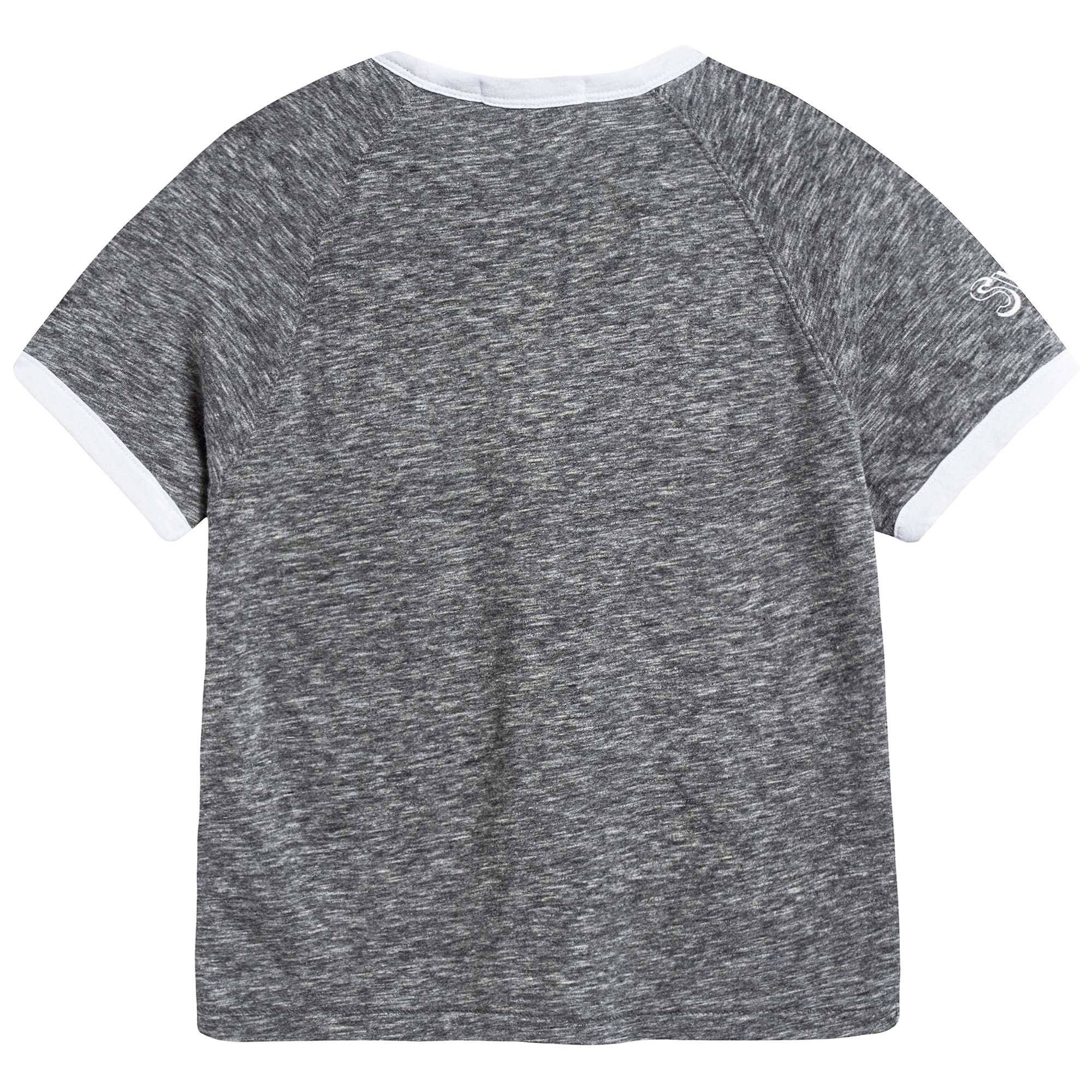 Boys Dark Grey Melange Cotton T-shirt