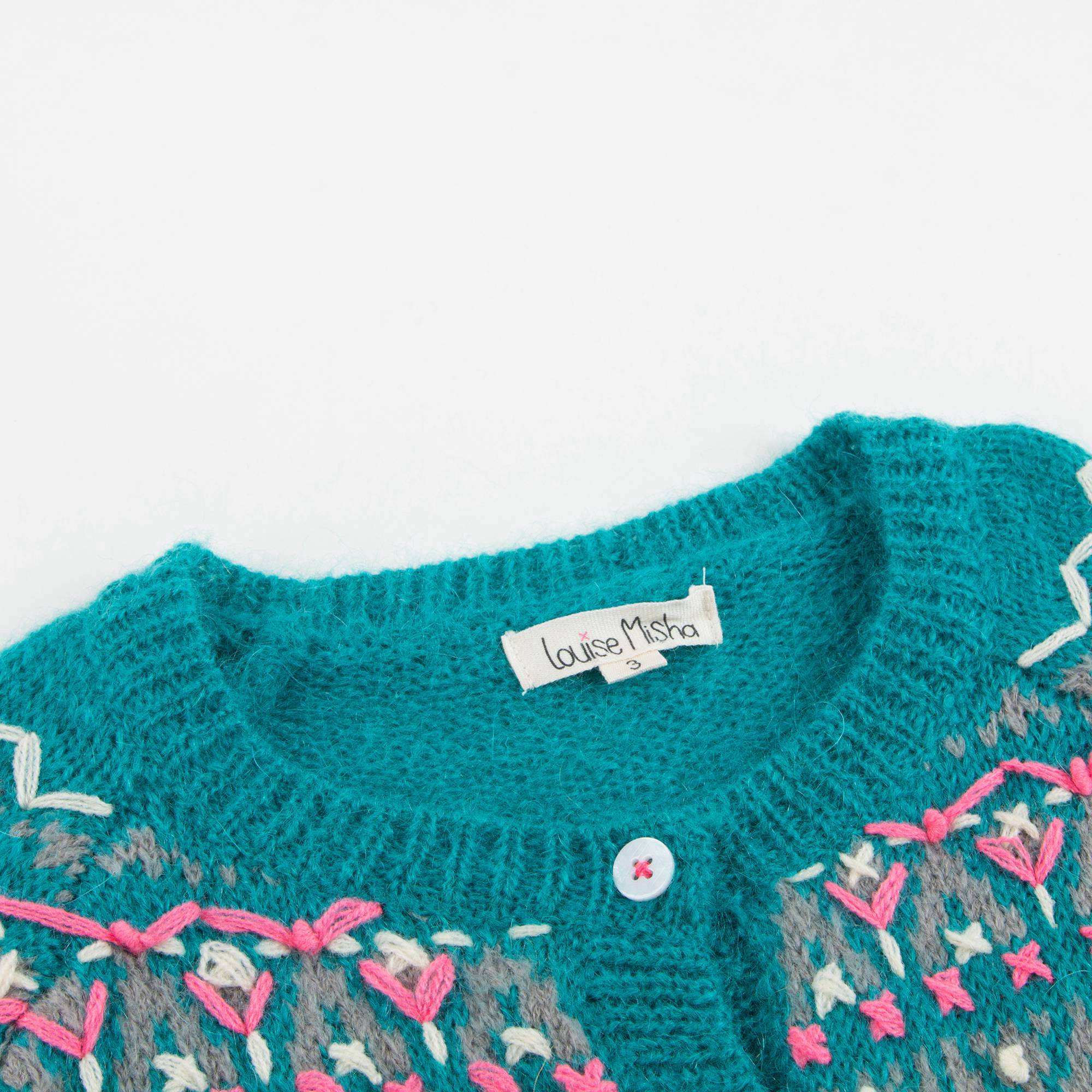 Girls Sapphire Blue 鈥淏erbere鈥?Cardigan
