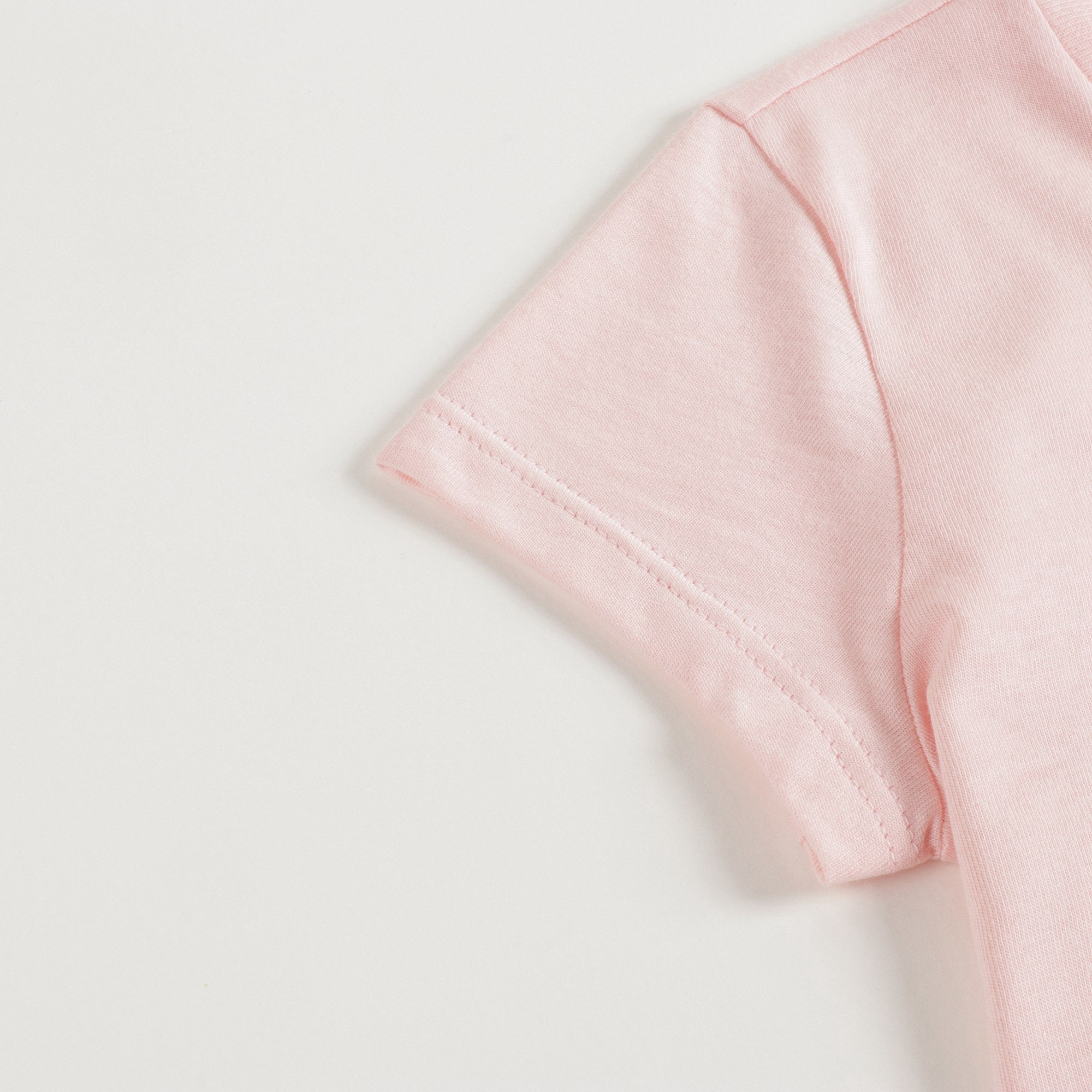 Girls Pink Printed Cotton T-shirt
