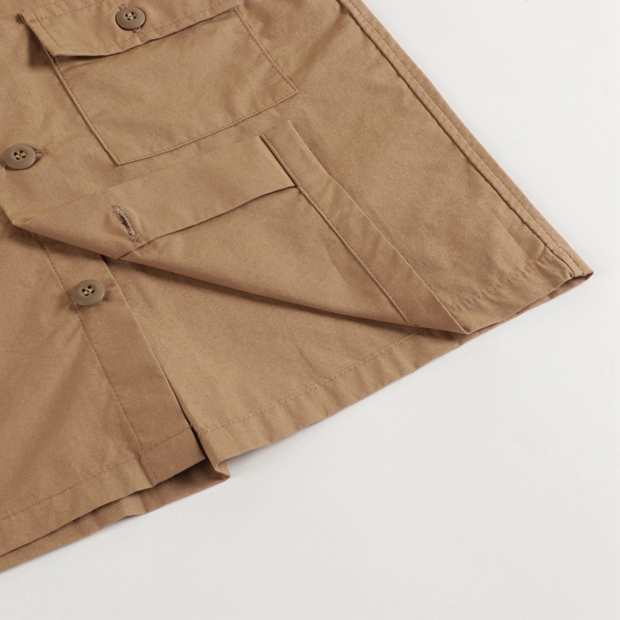 Boys & Girls Beige Flap Pocket Shirt