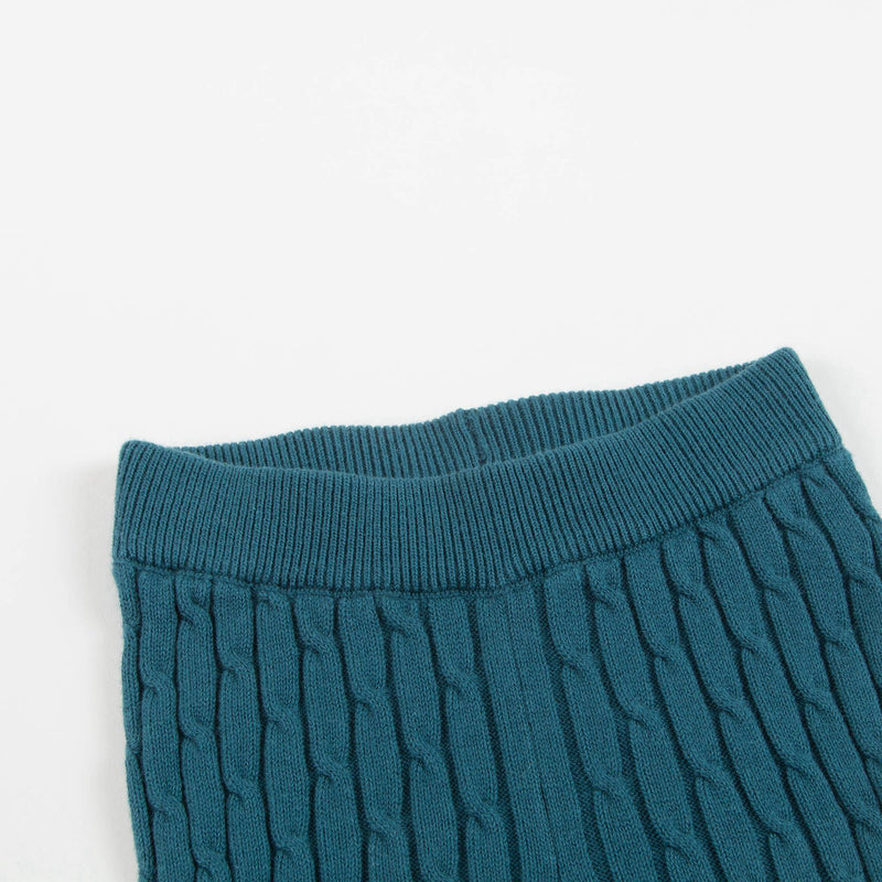 Girls Blue Cotton Leggings