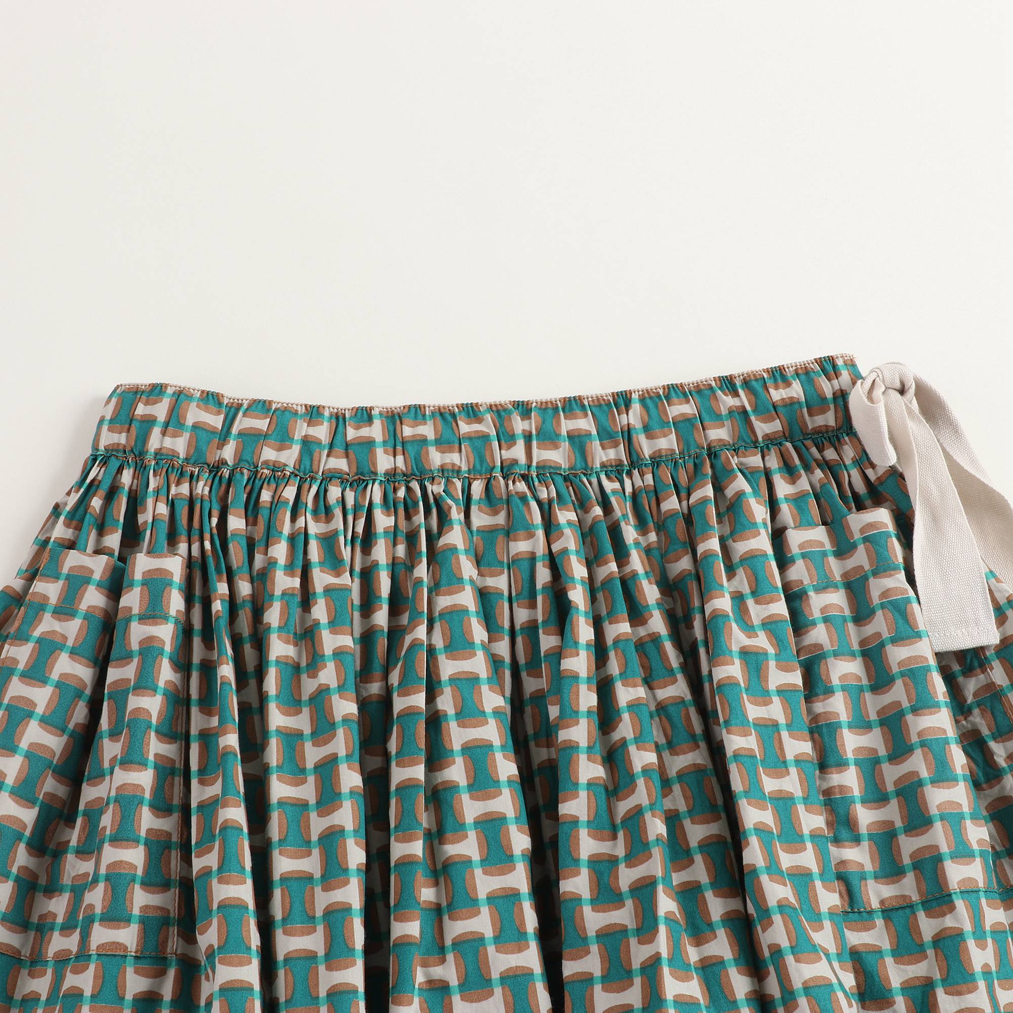 Girls Emrald Green Cotton Skirt