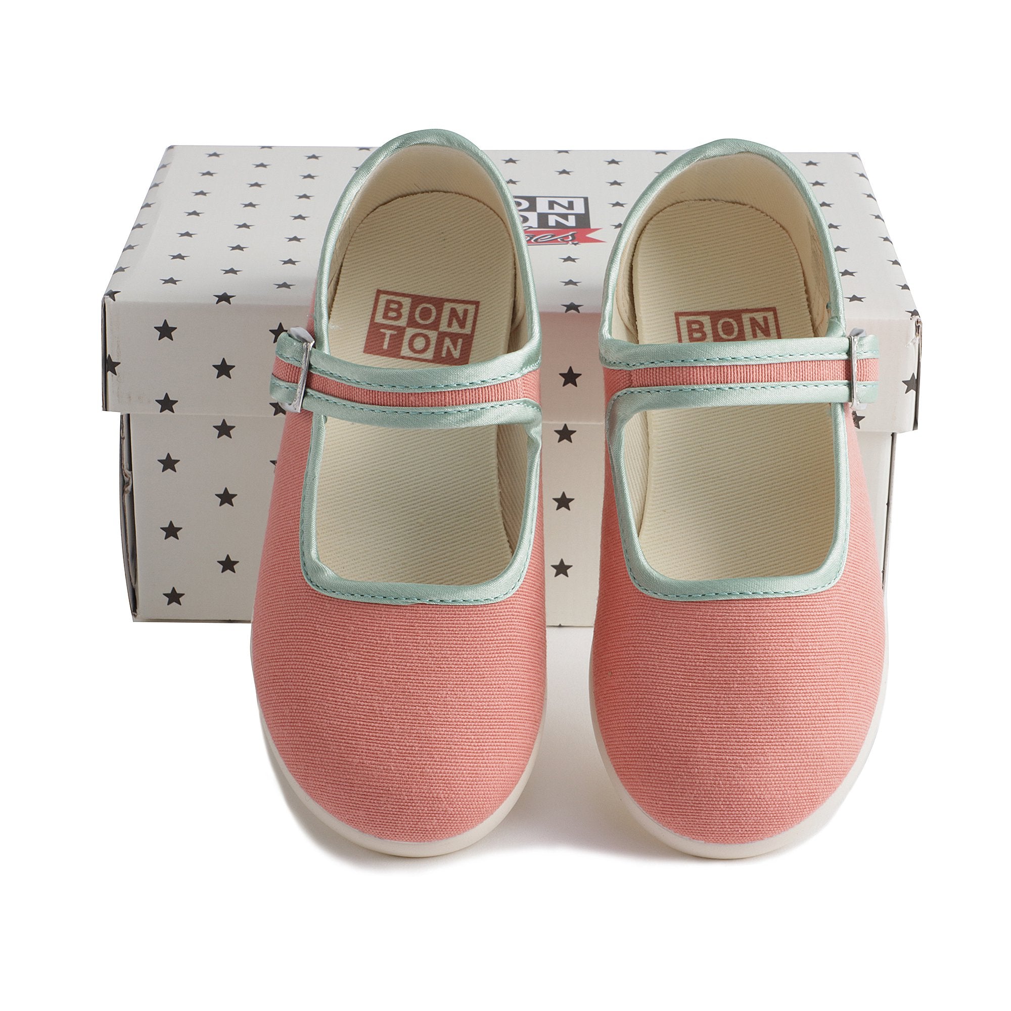 Girls Rose Buckled Cotton Shoes