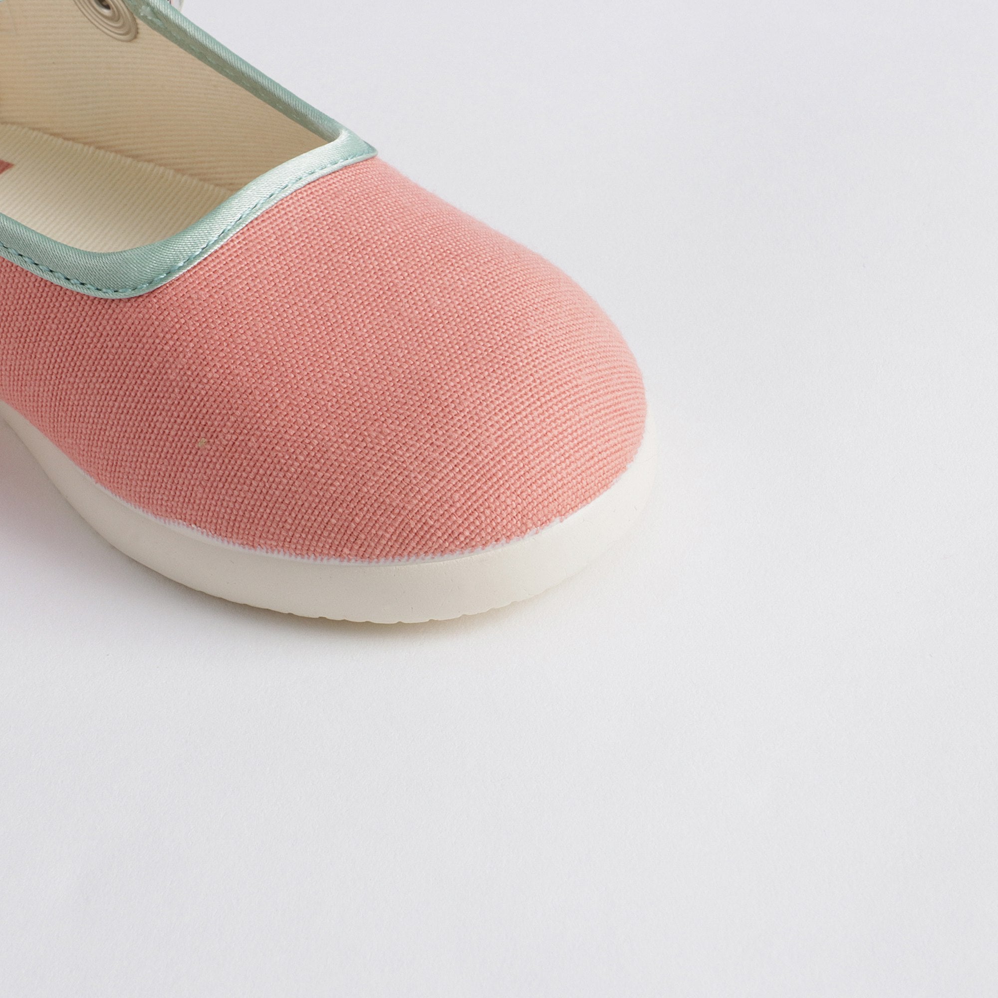 Girls Rose Buckled Cotton Shoes