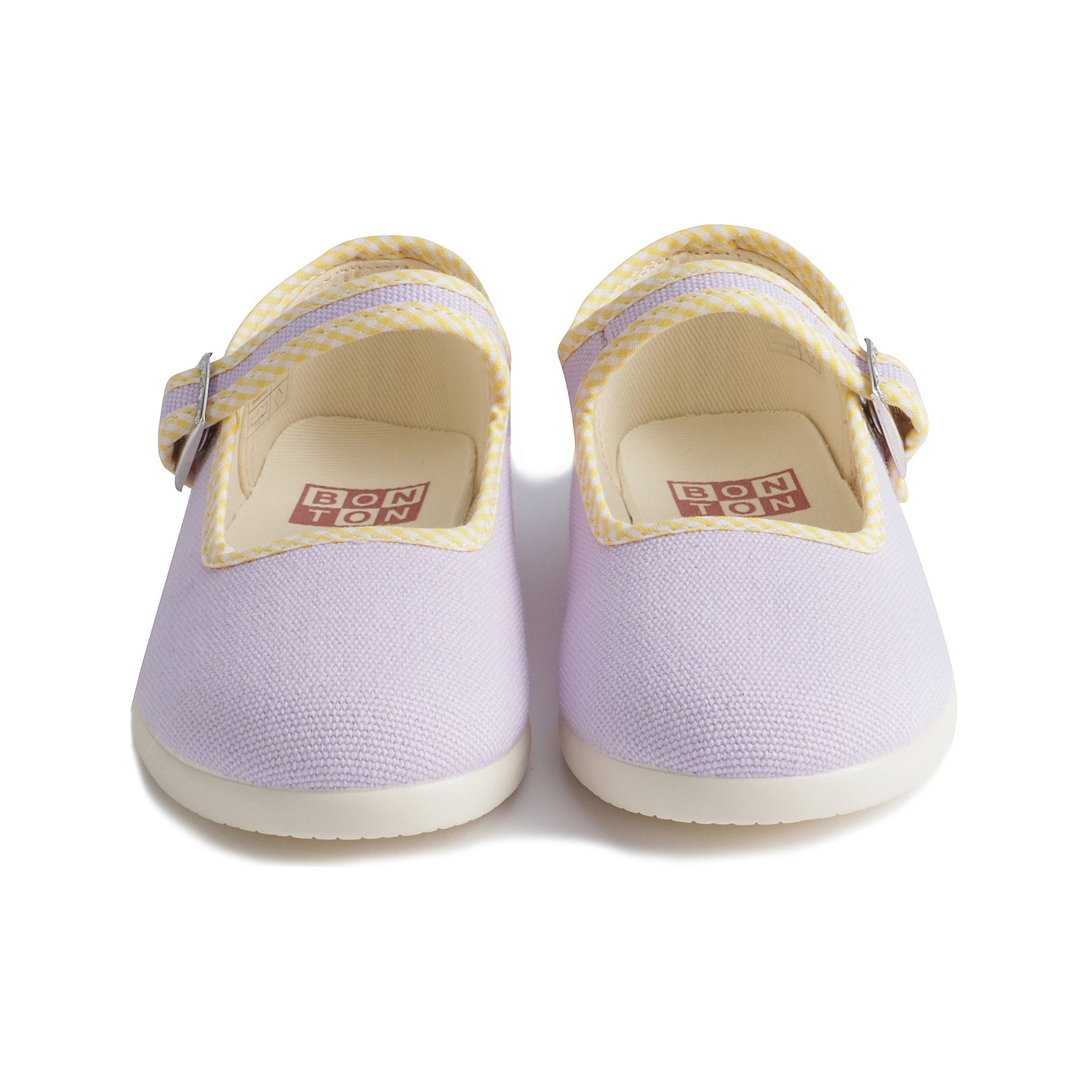 Girls Purple Buckled Cotton Shoes