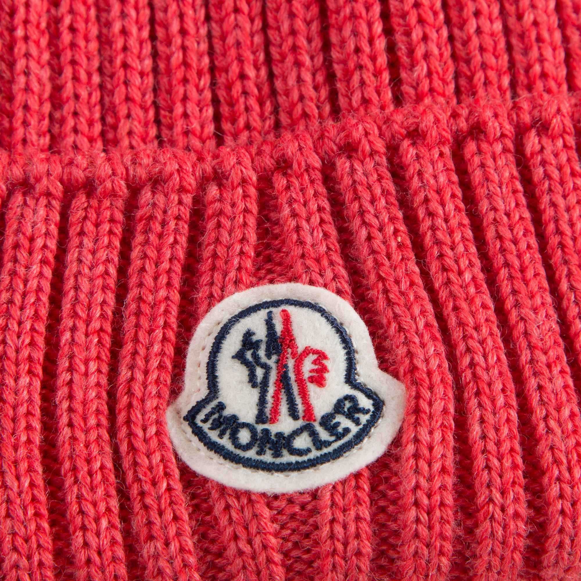 Girls Pink Knitted Hat With Fur Pom-Pom Trim