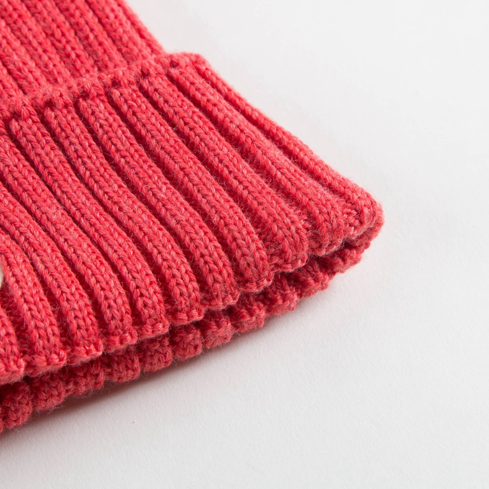 Girls Pink Knitted Hat With Fur Pom-Pom Trim