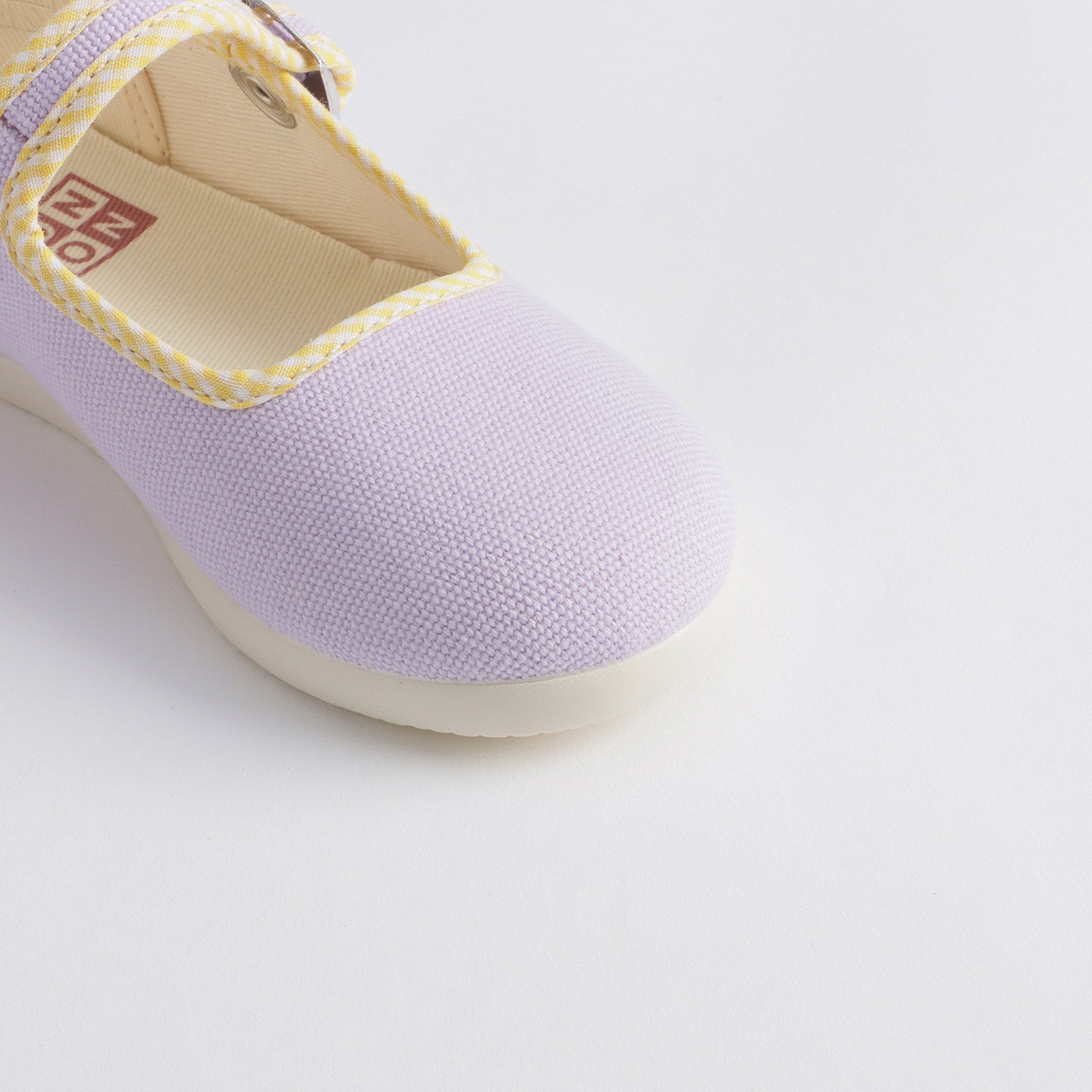 Girls Purple Buckled Cotton Shoes