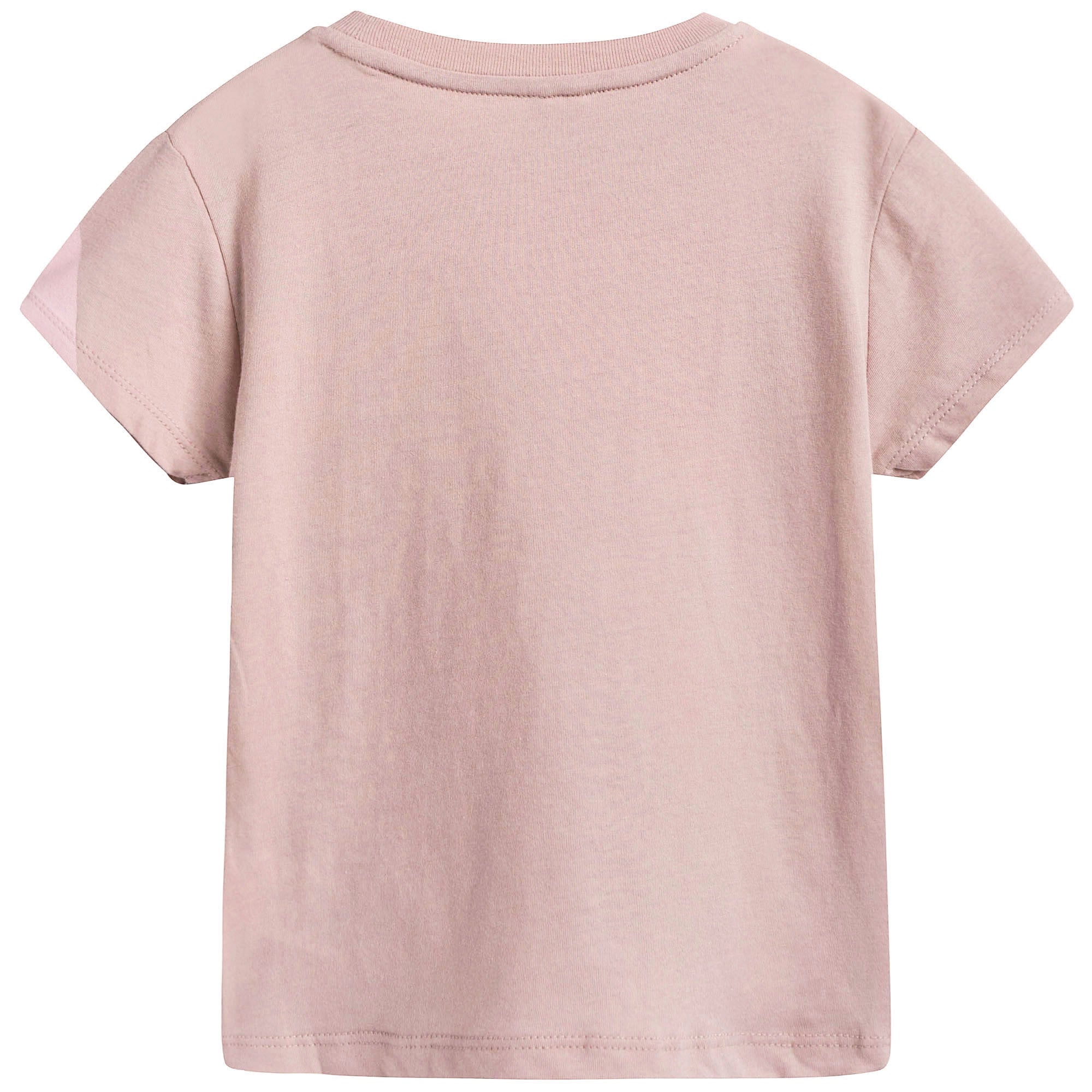 Girls Pink Rainbow Printed T-shirt
