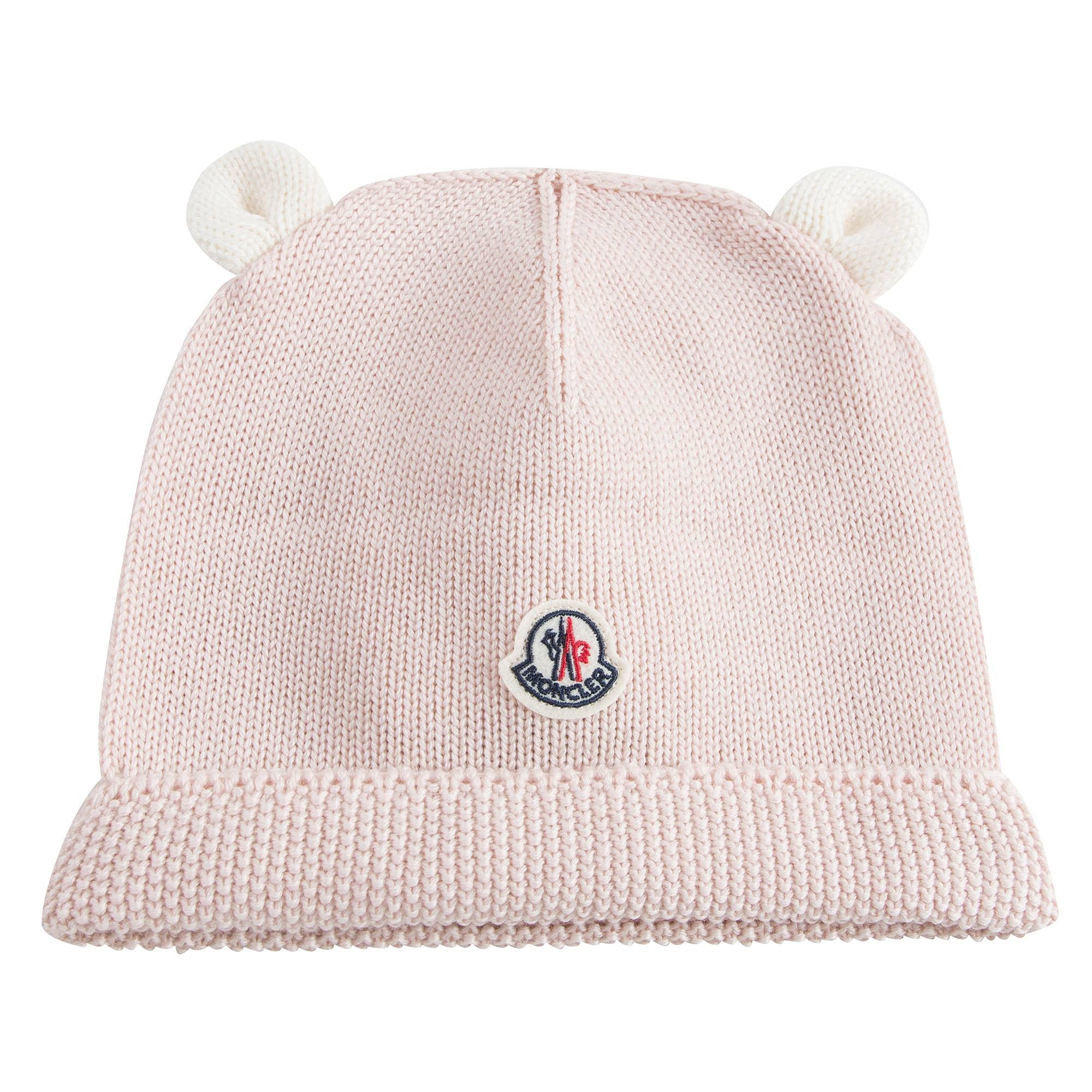 Baby Pink Knitted Hat With Ears