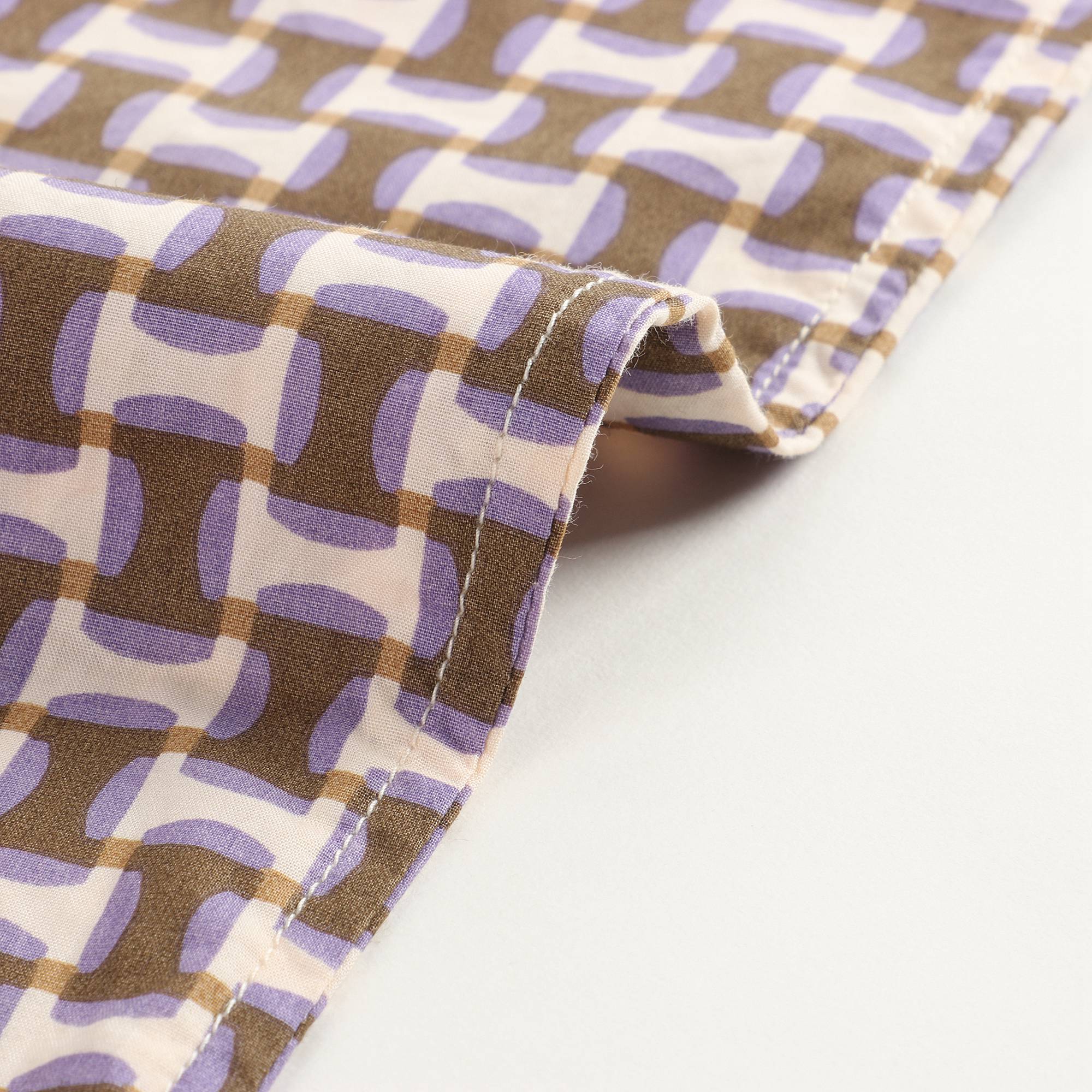 Baby Lilac Geo Print Cotton Shorts