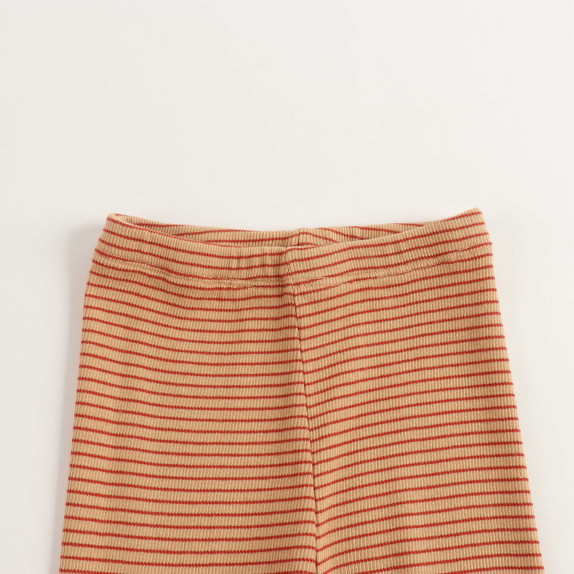 Girls Camel & Rust Cotton Trousers