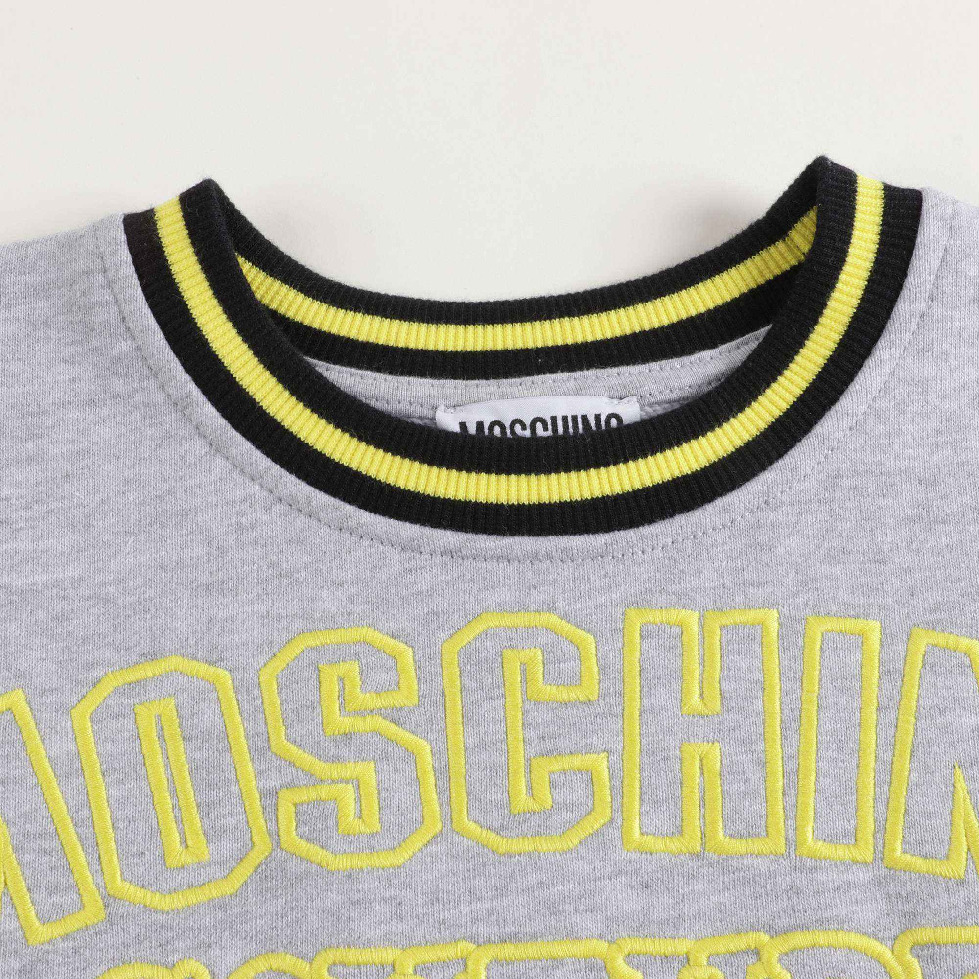 Boys Grey Logo Cotton Sweatshirt