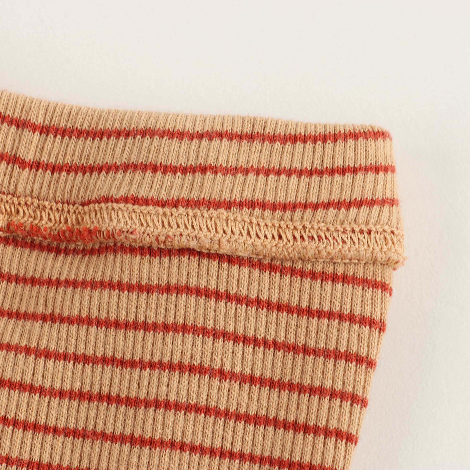 Girls Camel & Rust Cotton Trousers